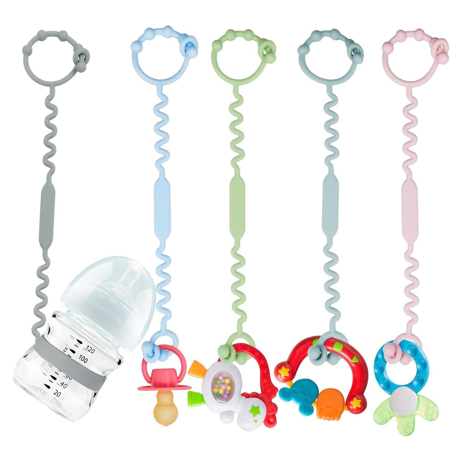 Correas de Silicona para Juguetes Bebé - Paquete de 5 Unidades