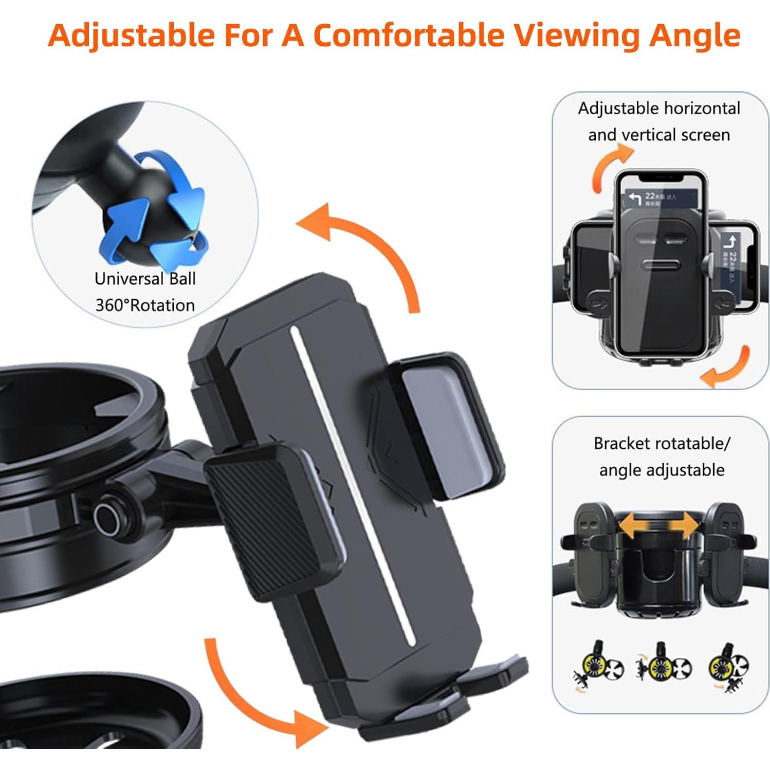 Soporte para Tazas Universal Elecphbo 4-en-1 Ajustable 360°