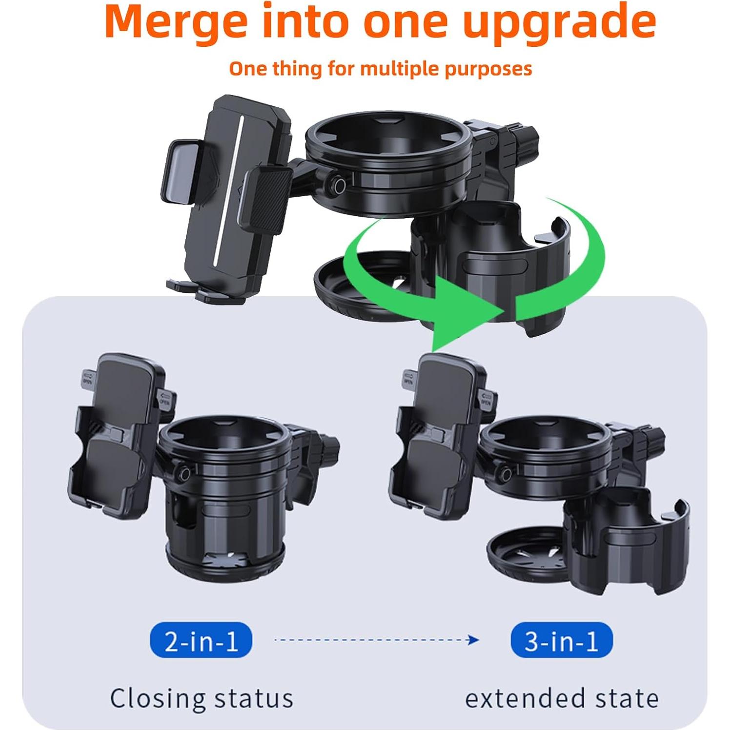 Soporte para Tazas Universal Elecphbo 4-en-1 Ajustable 360°