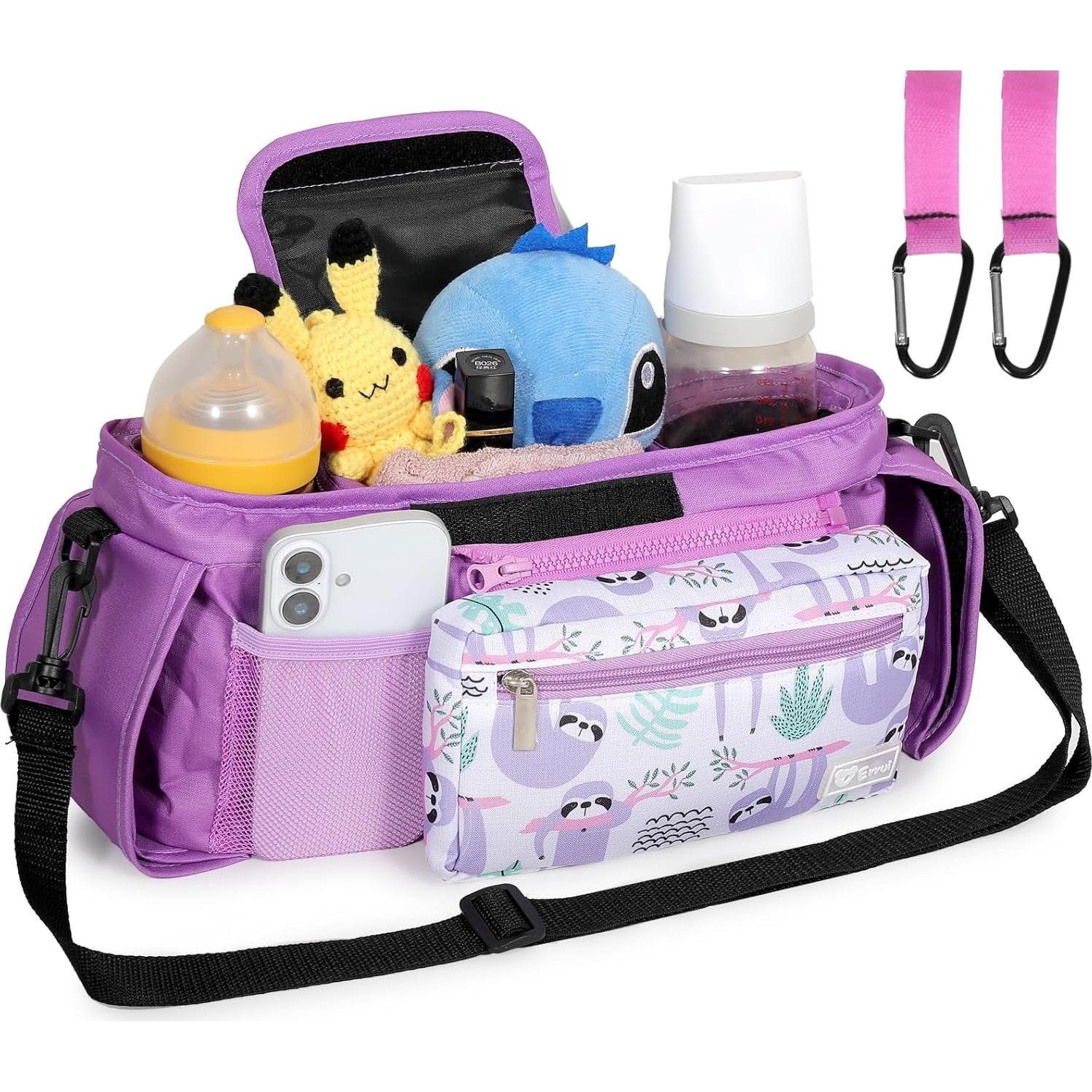 Organizador de Carriola ERRUI con Portavasos y Bolsa Desmontable