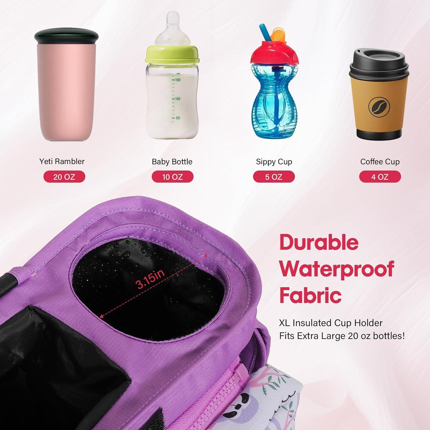 Organizador de Carriola ERRUI con Portavasos y Bolsa Desmontable