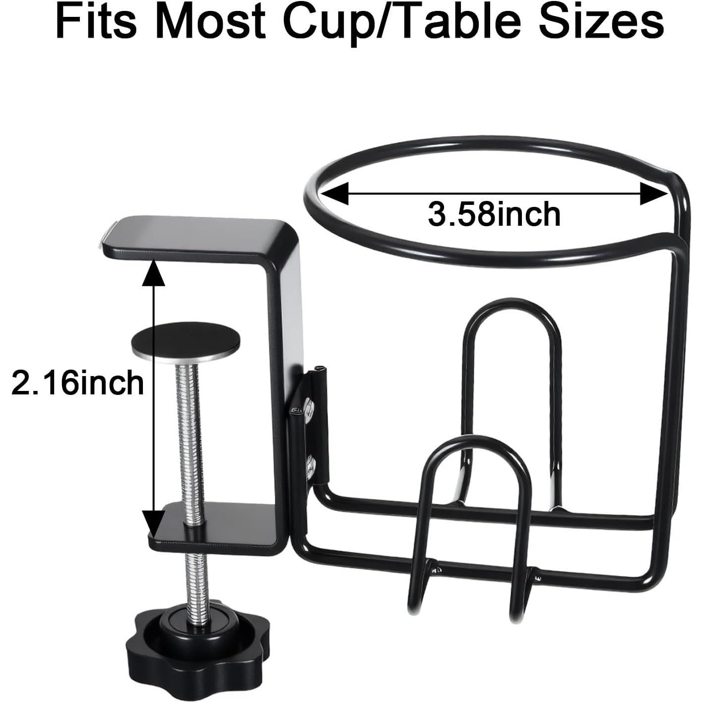 Soporte de Taza Antideslizante Mekueeex - Paquete de 2, Negro