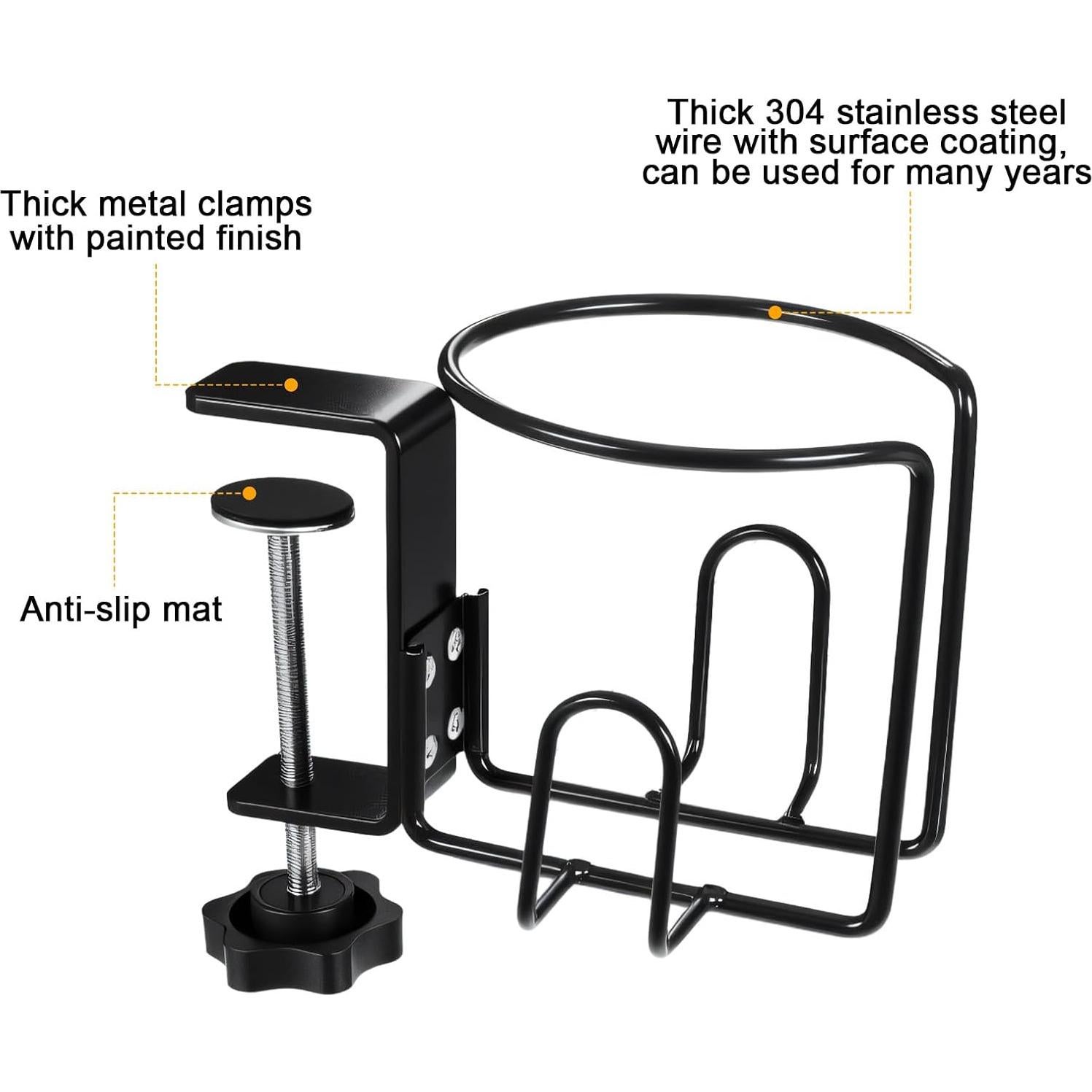 Soporte de Taza Antideslizante Mekueeex - Paquete de 2, Negro