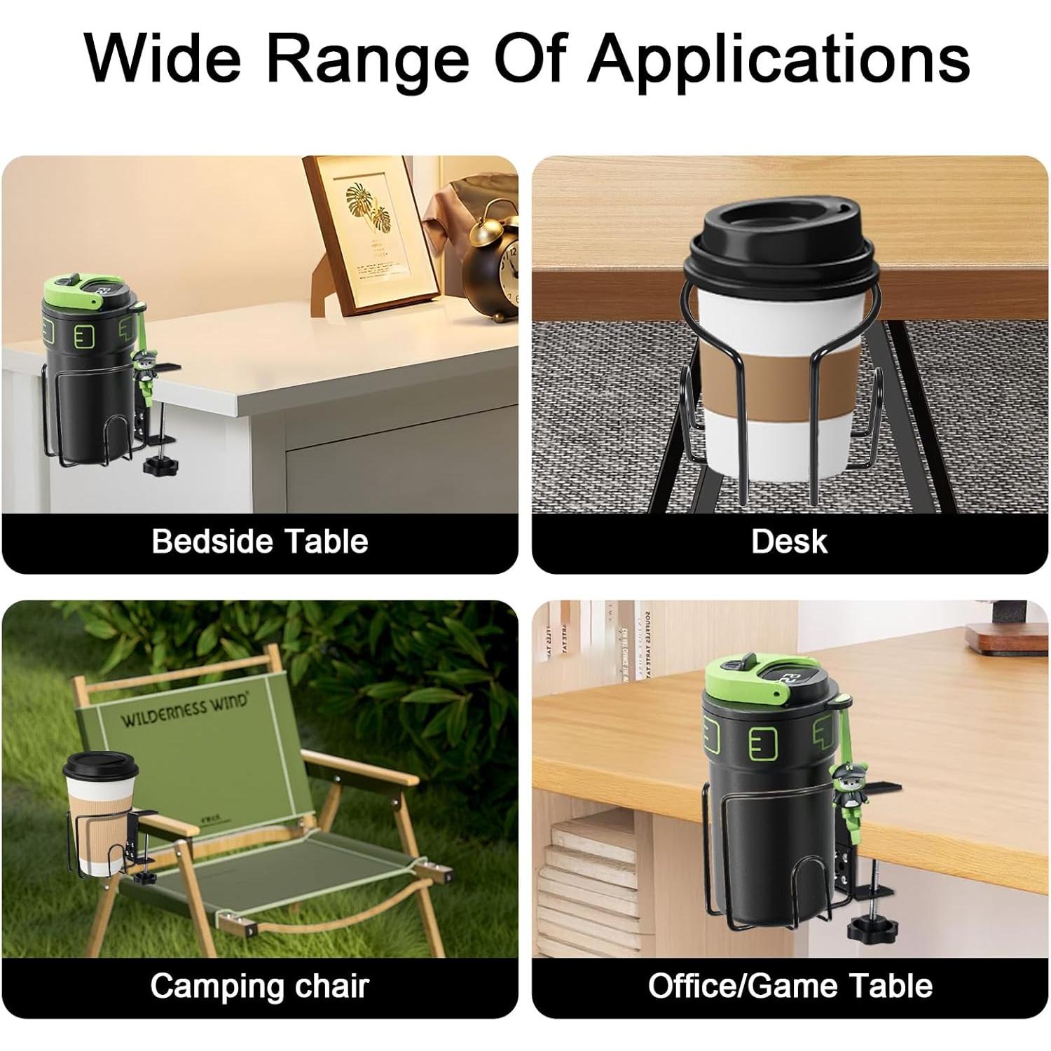 Soporte de Taza Antideslizante Mekueeex - Paquete de 2, Negro