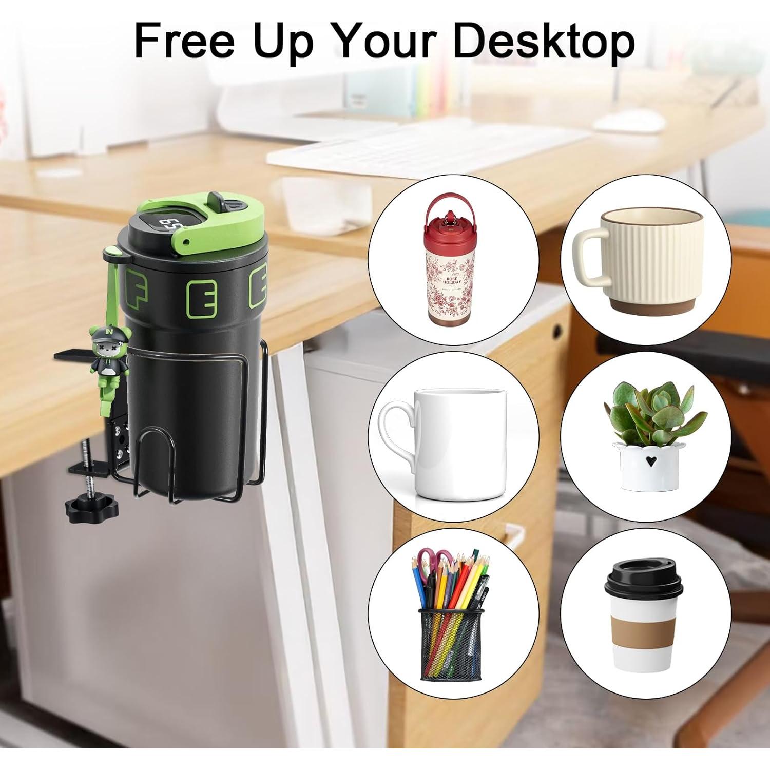 Soporte de Taza Antideslizante Mekueeex - Paquete de 2, Negro