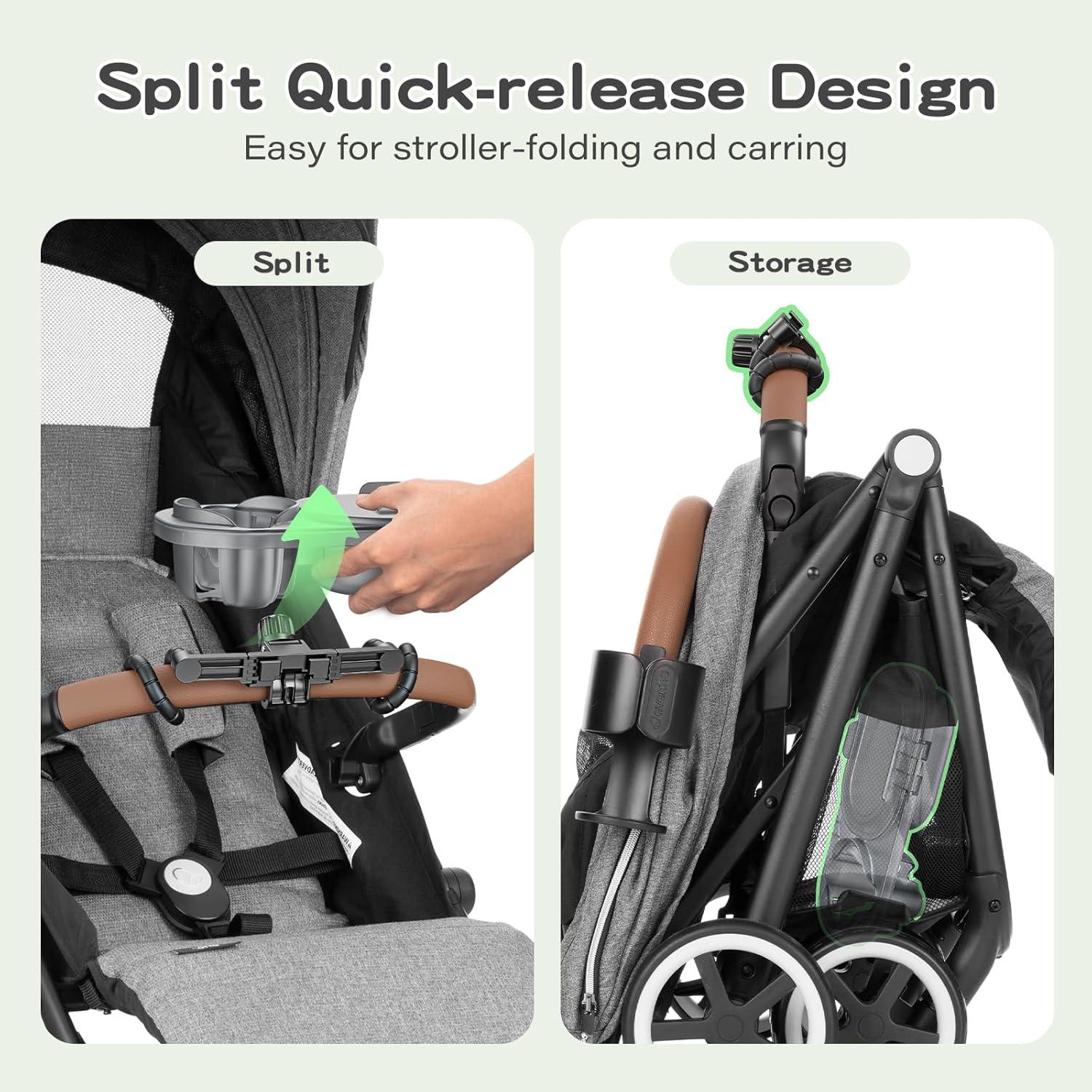 Bandeja para Bocadillos Universal 3 en 1 para Cochecito