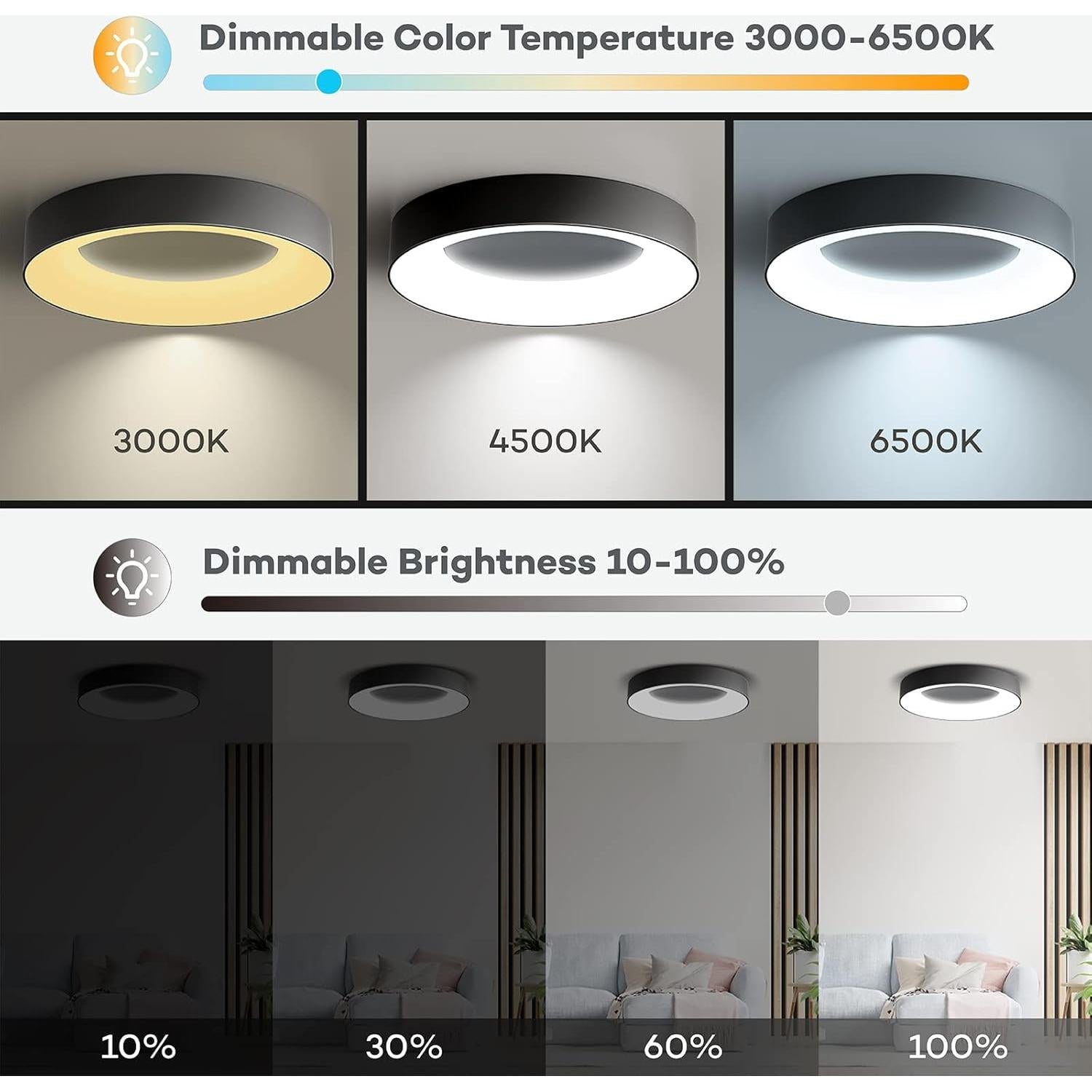 Luz de Techo Empotrada RGB Annaror 28 cm 24W Control Remoto