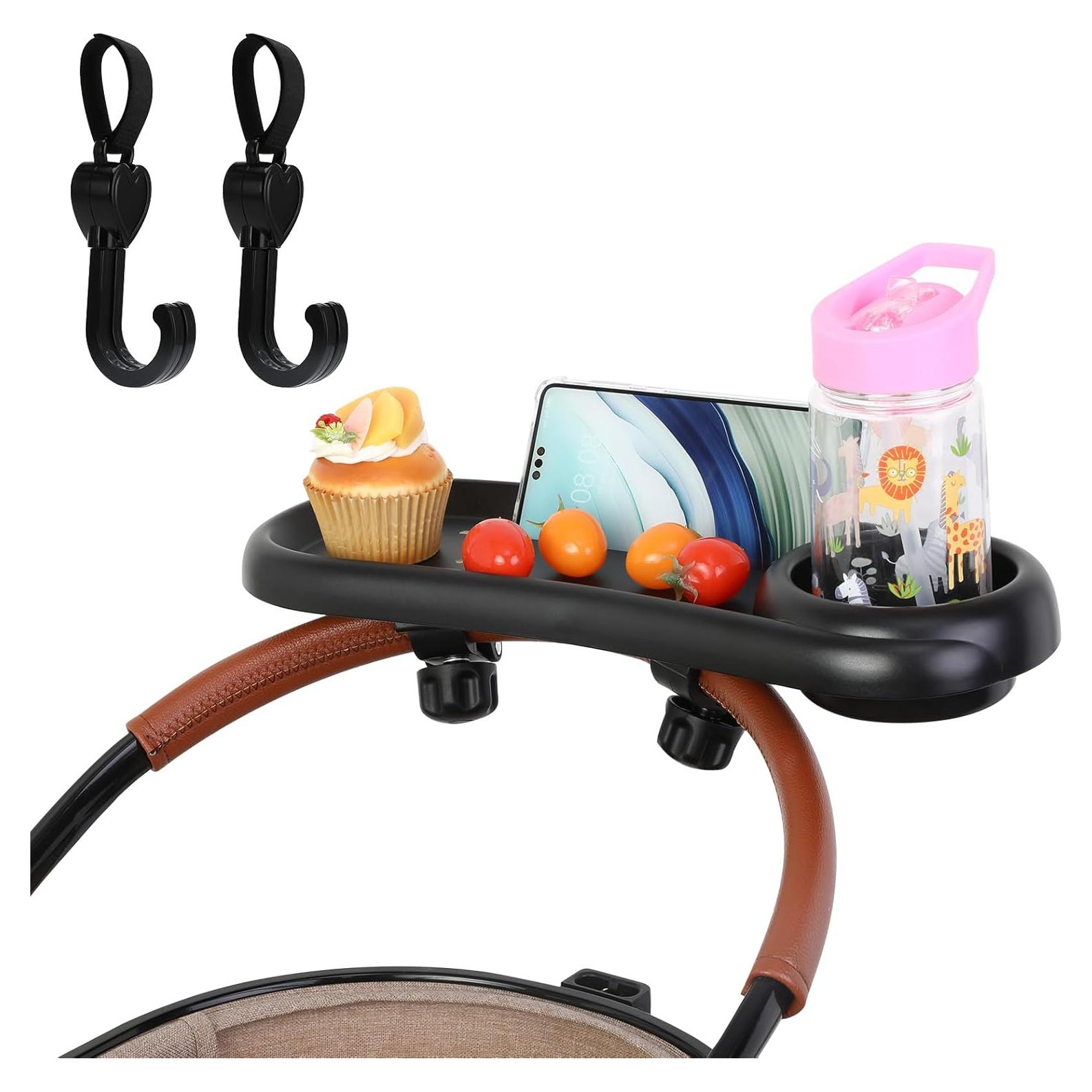 Bandeja para bocadillos de cochecito Guiqulai 3 en 1 con soporte
