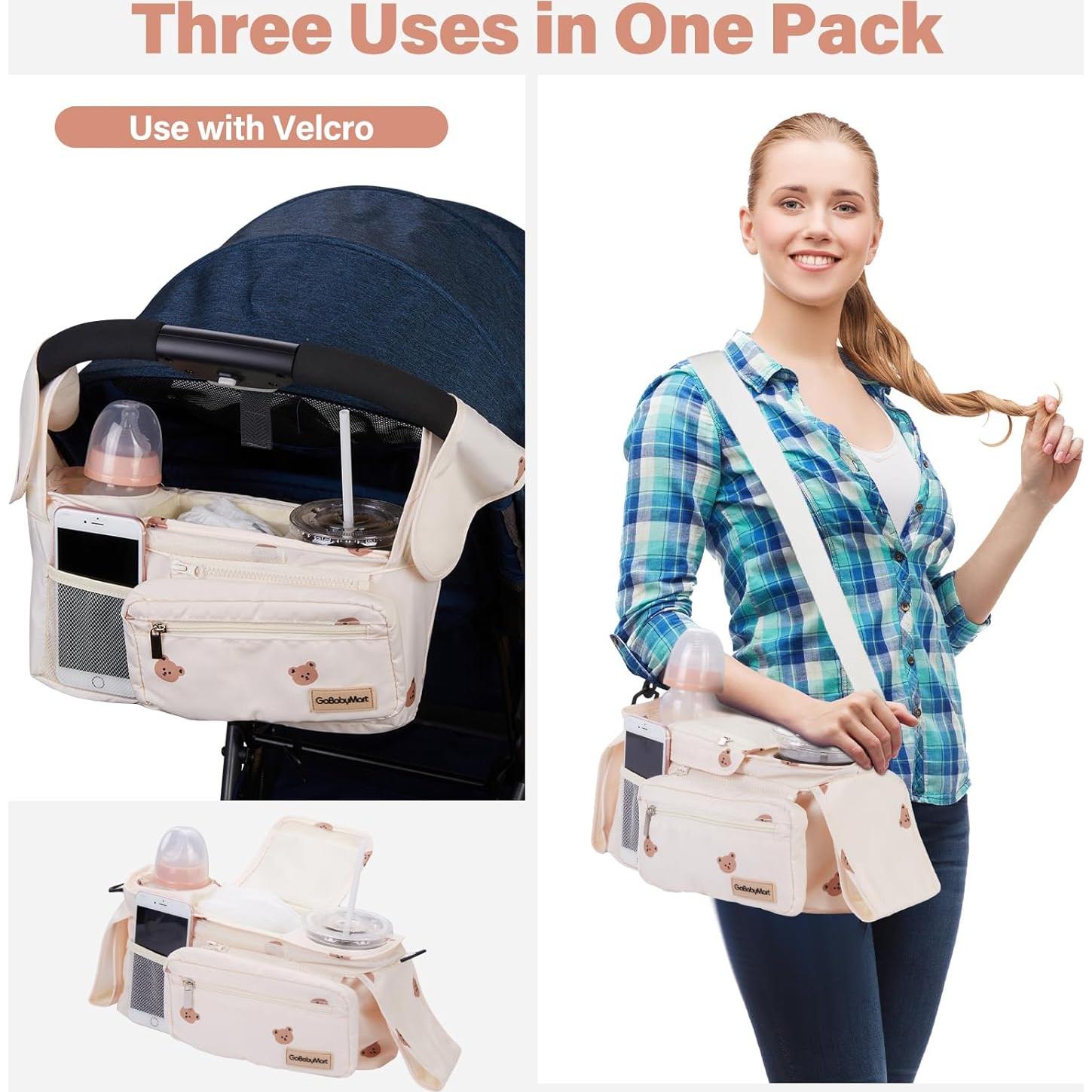 Organizador Universal para Carriolas GOBABYMART Beige Osos