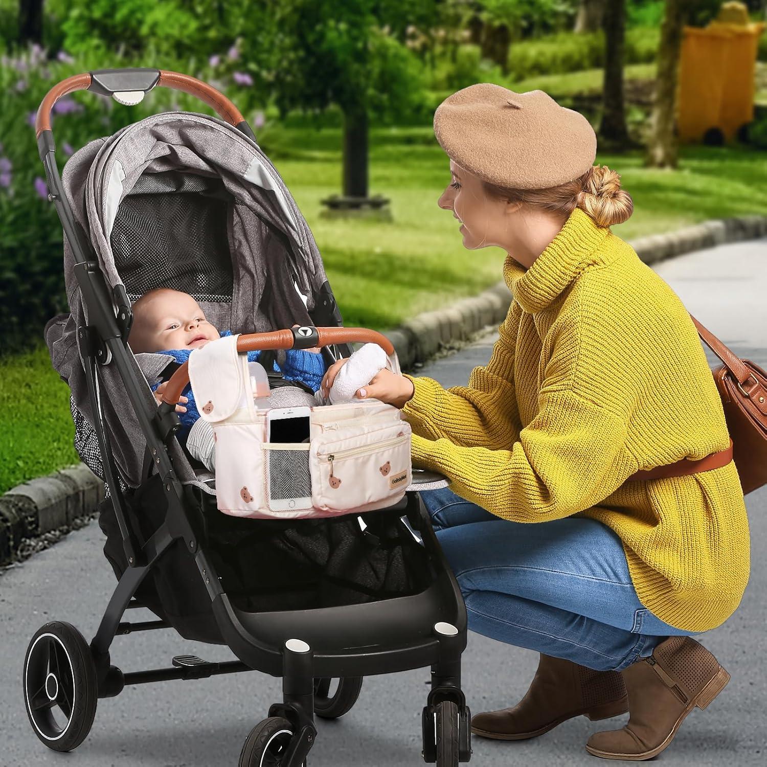 Organizador Universal para Carriolas GOBABYMART Beige Osos