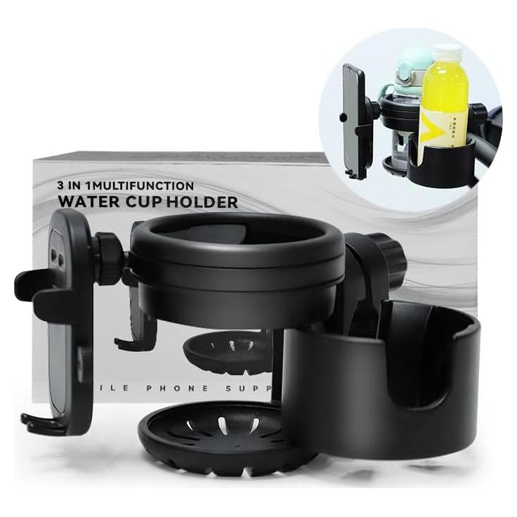 Soporte 3en1 para Tazas y Teléfono SteAnny - Negro