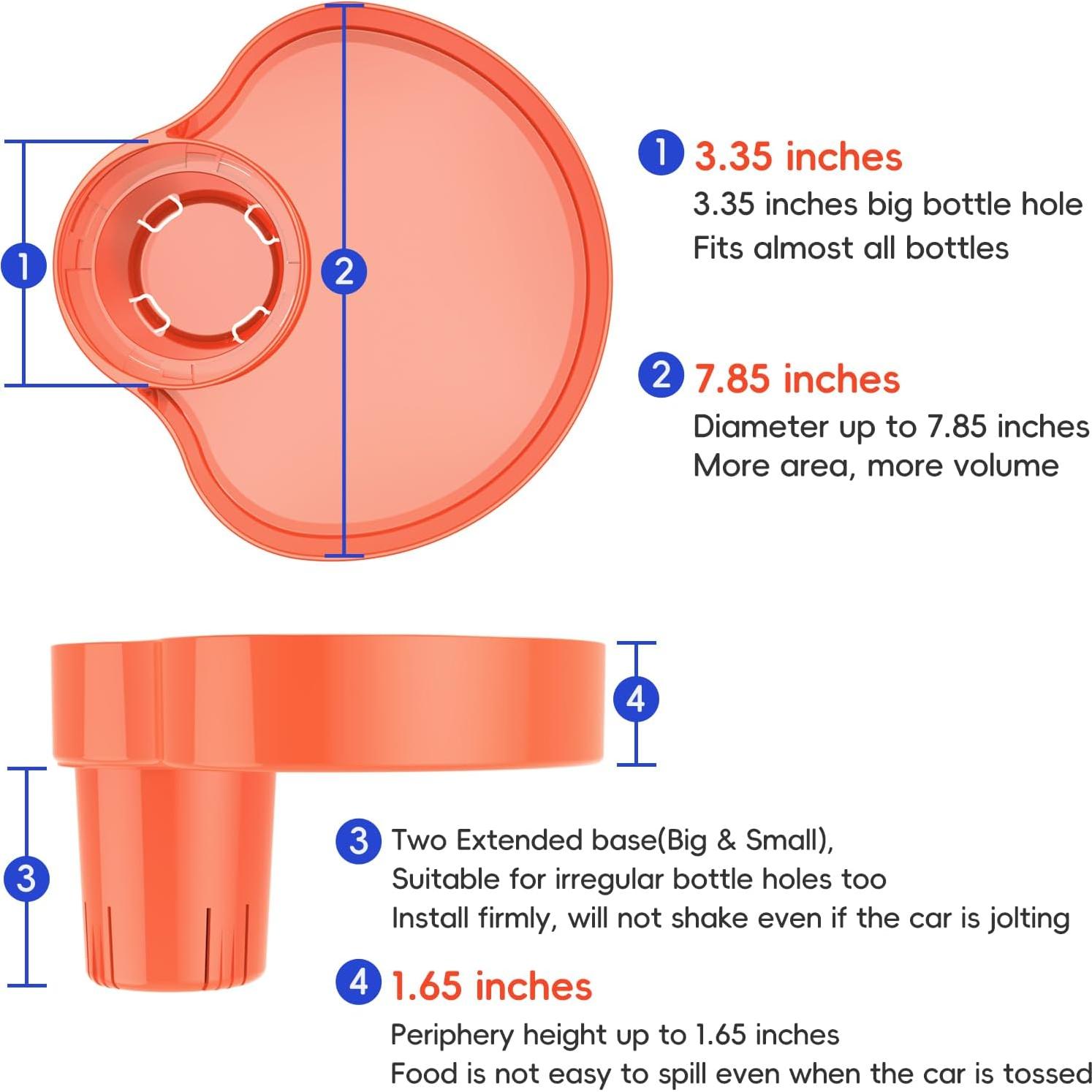 Bandeja para Asiento de Coche SSPONT Naranja con Portavasos