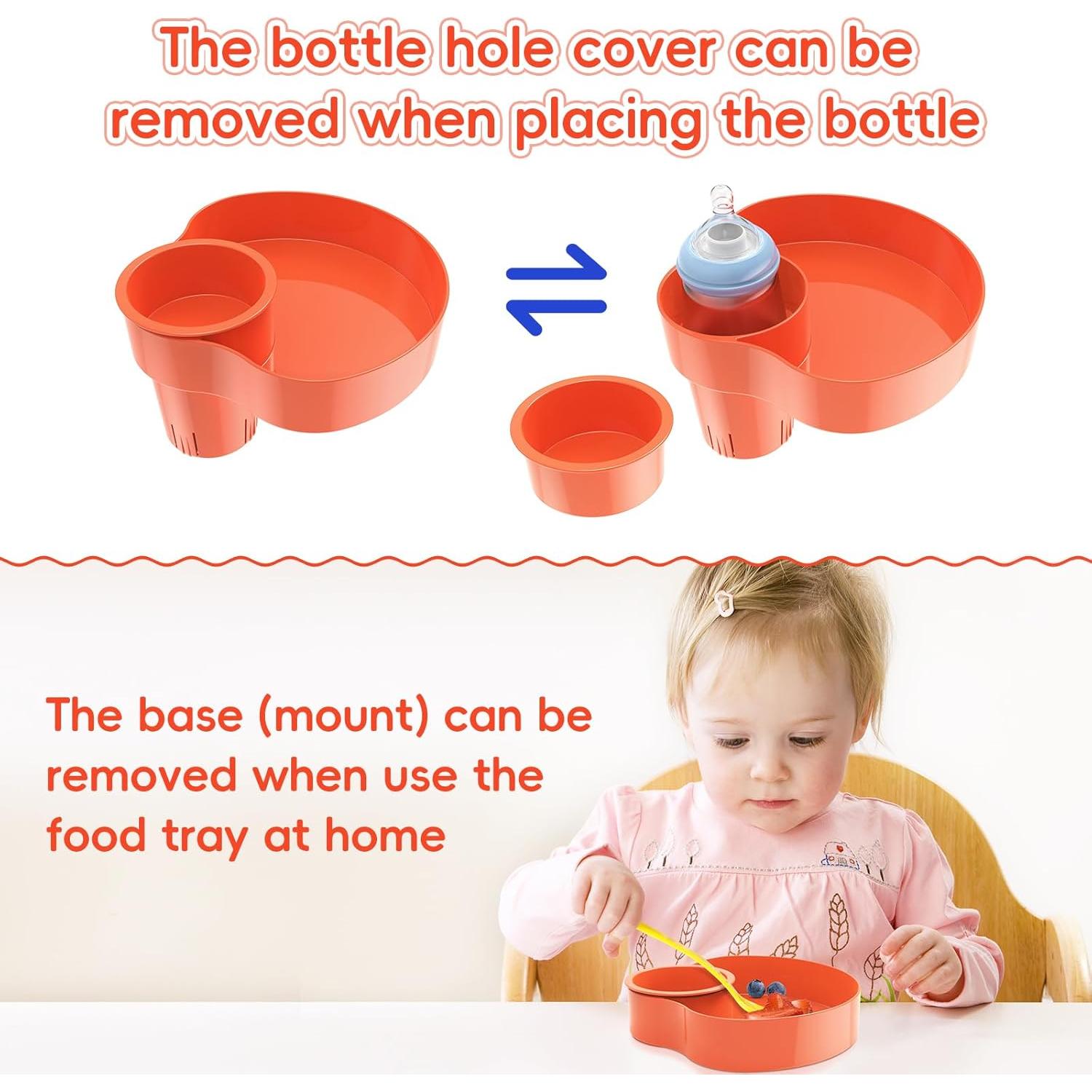 Bandeja para Asiento de Coche SSPONT Naranja con Portavasos