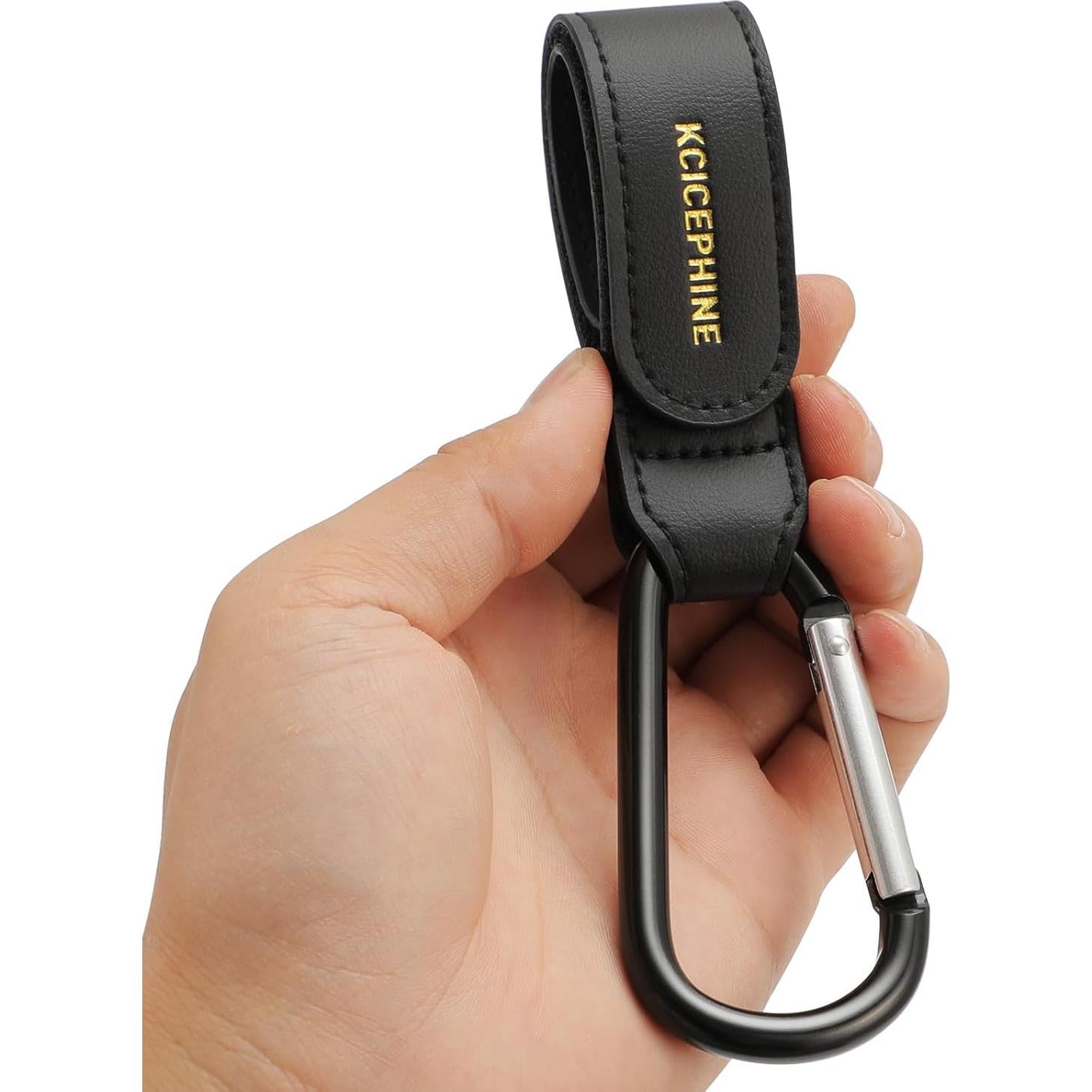 Ganchos para Cochecito de Bebé - 2 Piezas Ajustables Negro