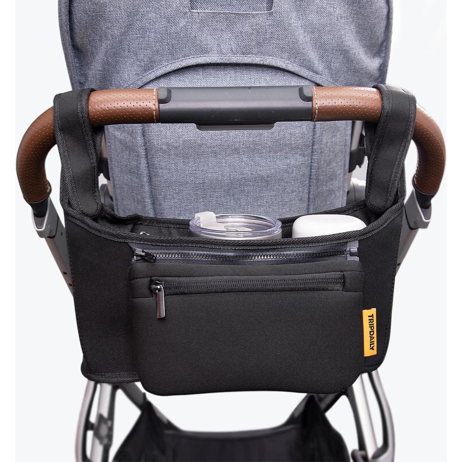 Organizador de Cochecito TRIPDAILY con Soporte de Vaso y Correas Antideslizantes