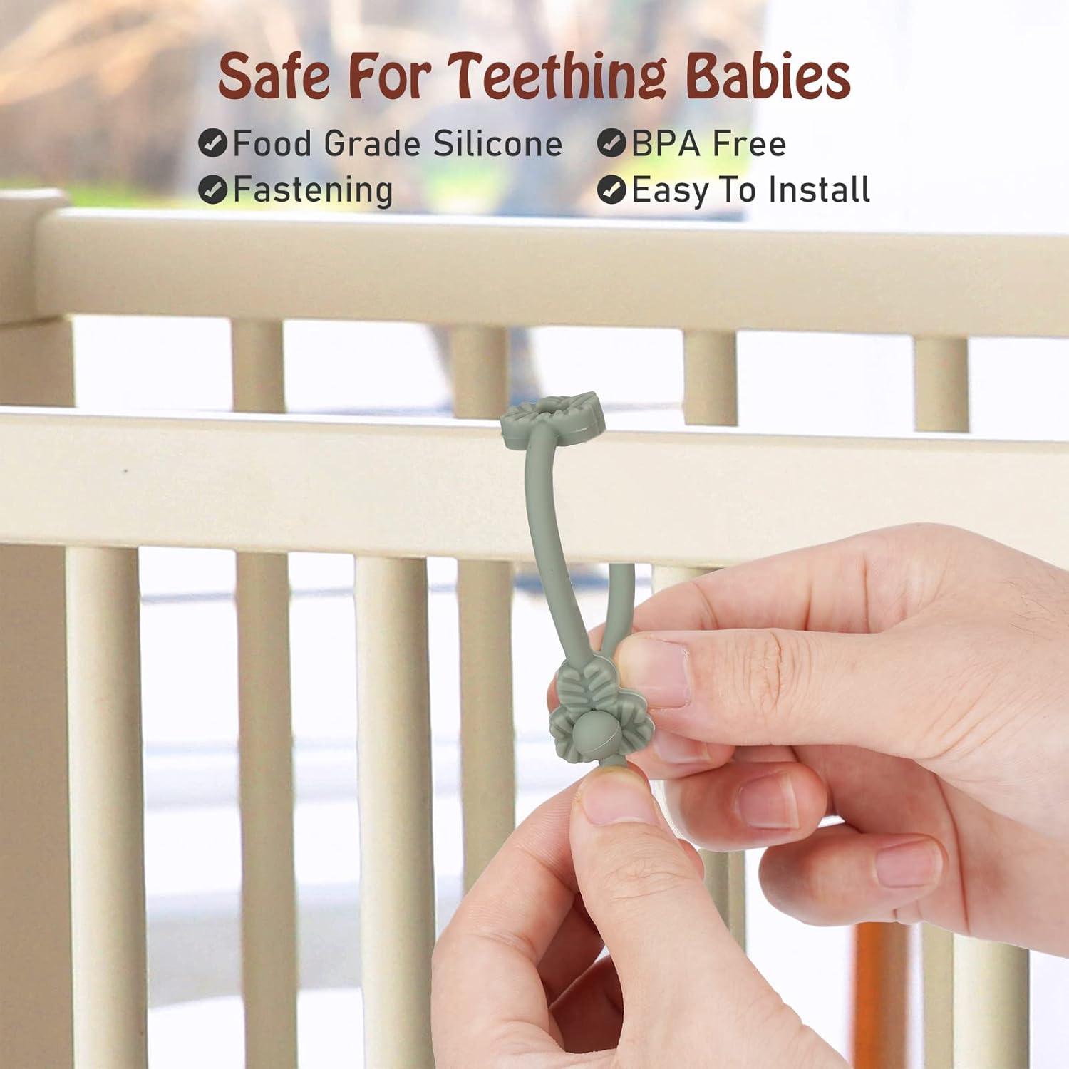 Correas de Seguridad para Juguetes Bebé Silicona 4 Piezas