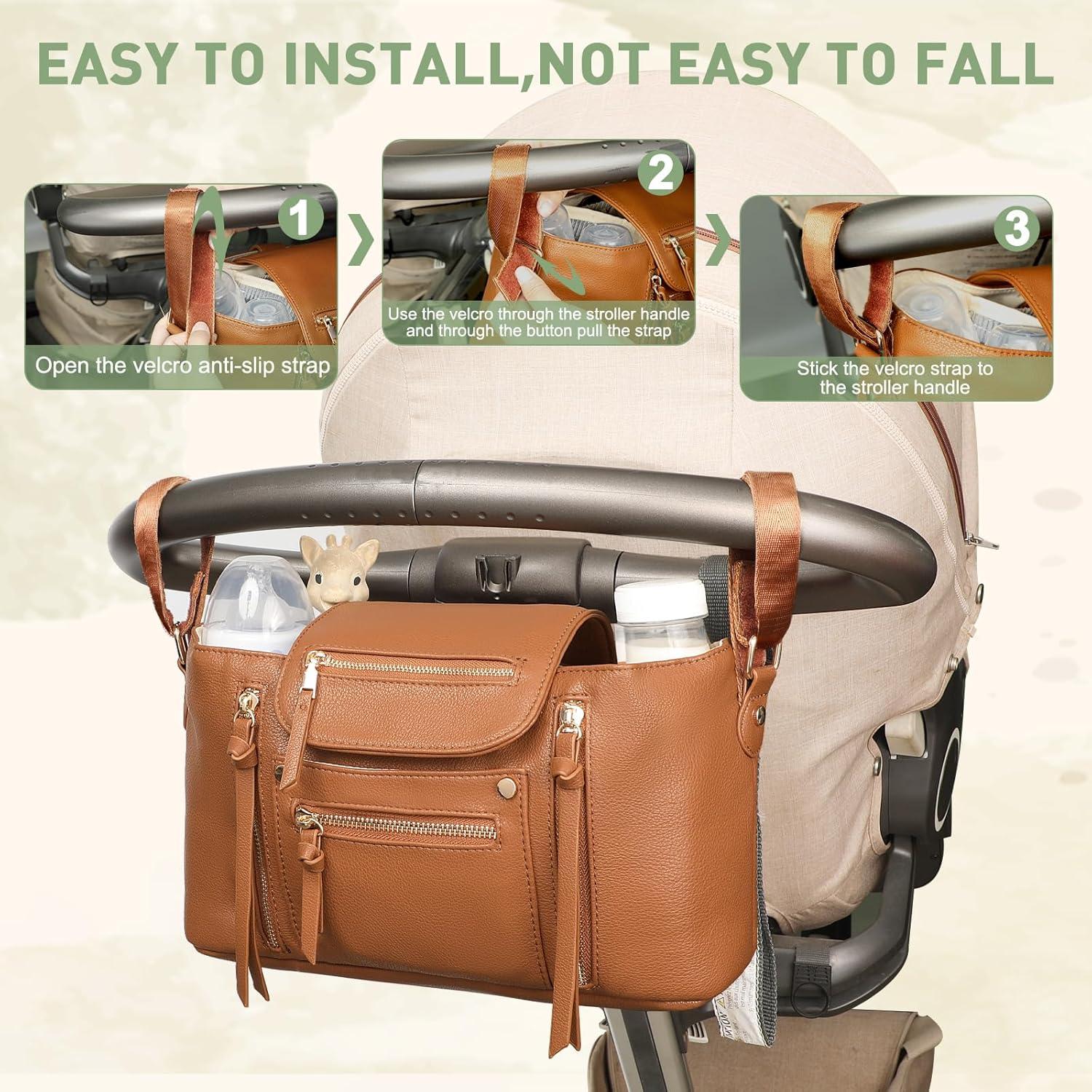 Organizador de Cochecito Miss Fong Marrón con Soporte para Tazas