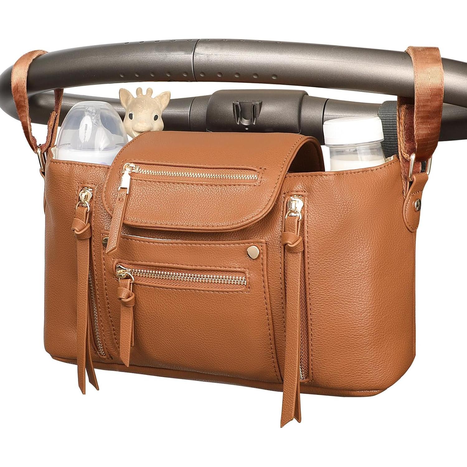 Organizador de Cochecito Miss Fong Marrón con Soporte para Tazas