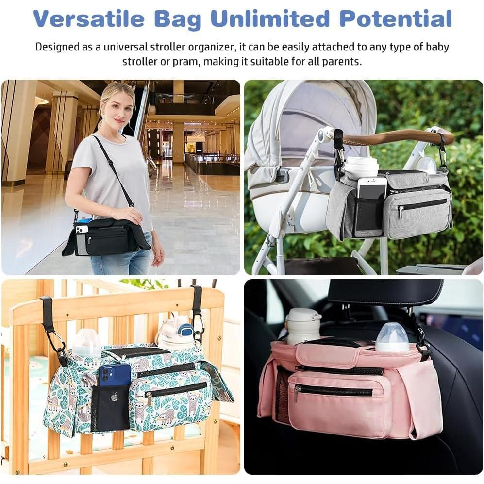 Organizador de Cochecito de Bebé KLERICER Universal con 2 Portavasos