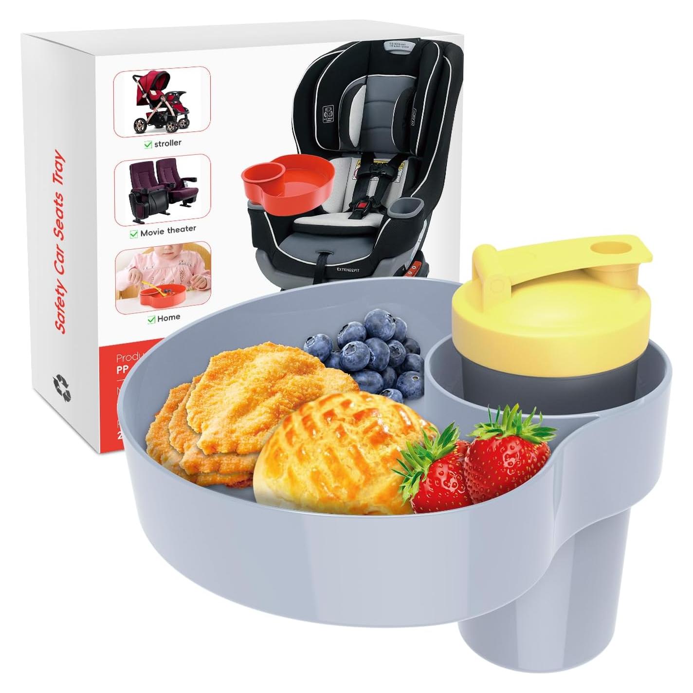 Bandeja de Snacks para Asiento de Niños OMYPOTT Gris