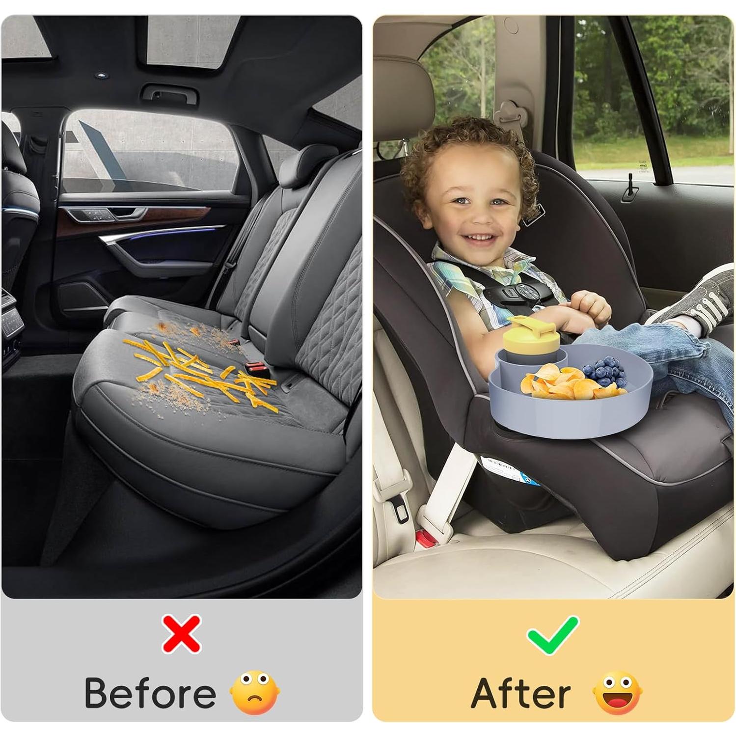 Bandeja de Snacks para Asiento de Niños OMYPOTT Gris