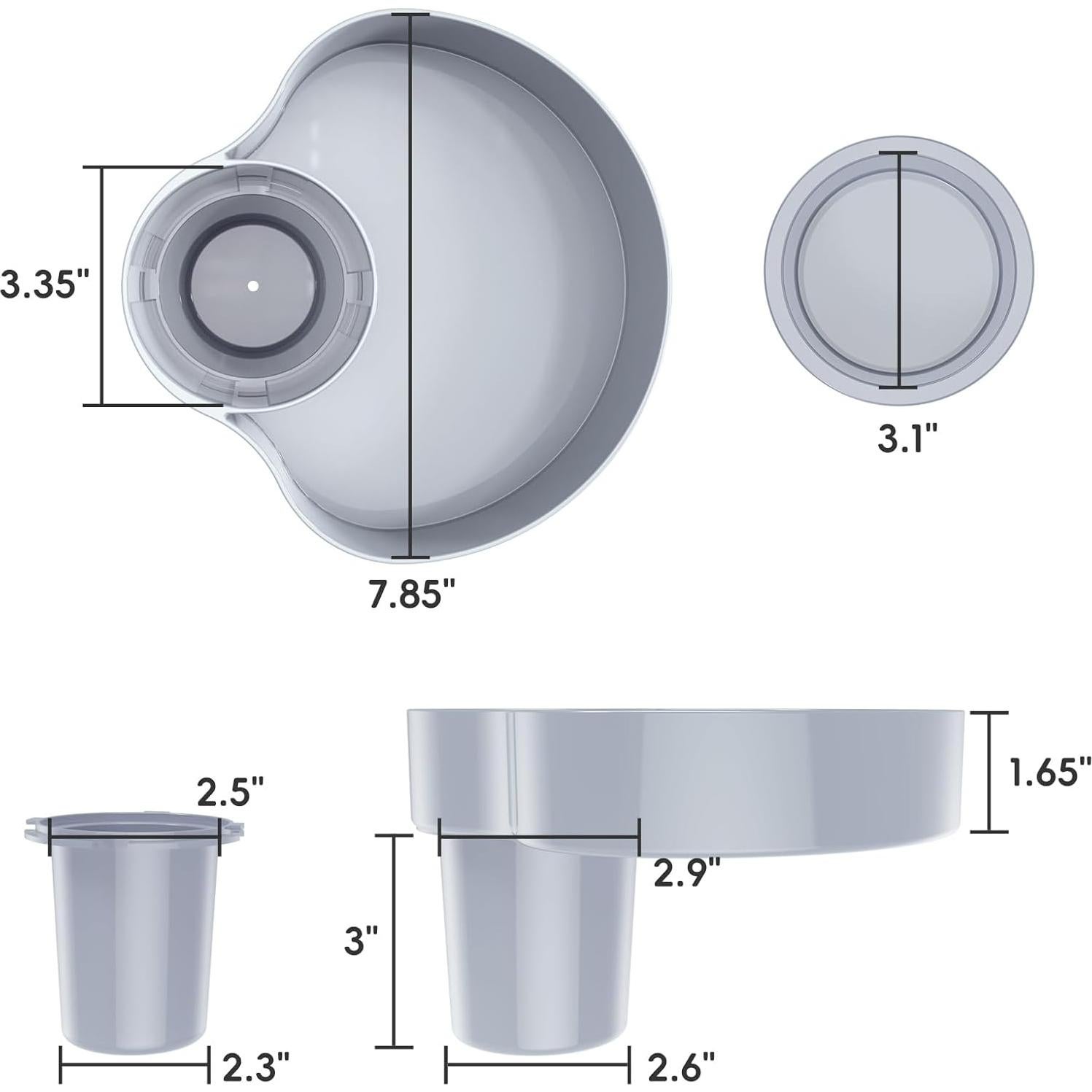 Bandeja de Snacks para Asiento de Niños OMYPOTT Gris