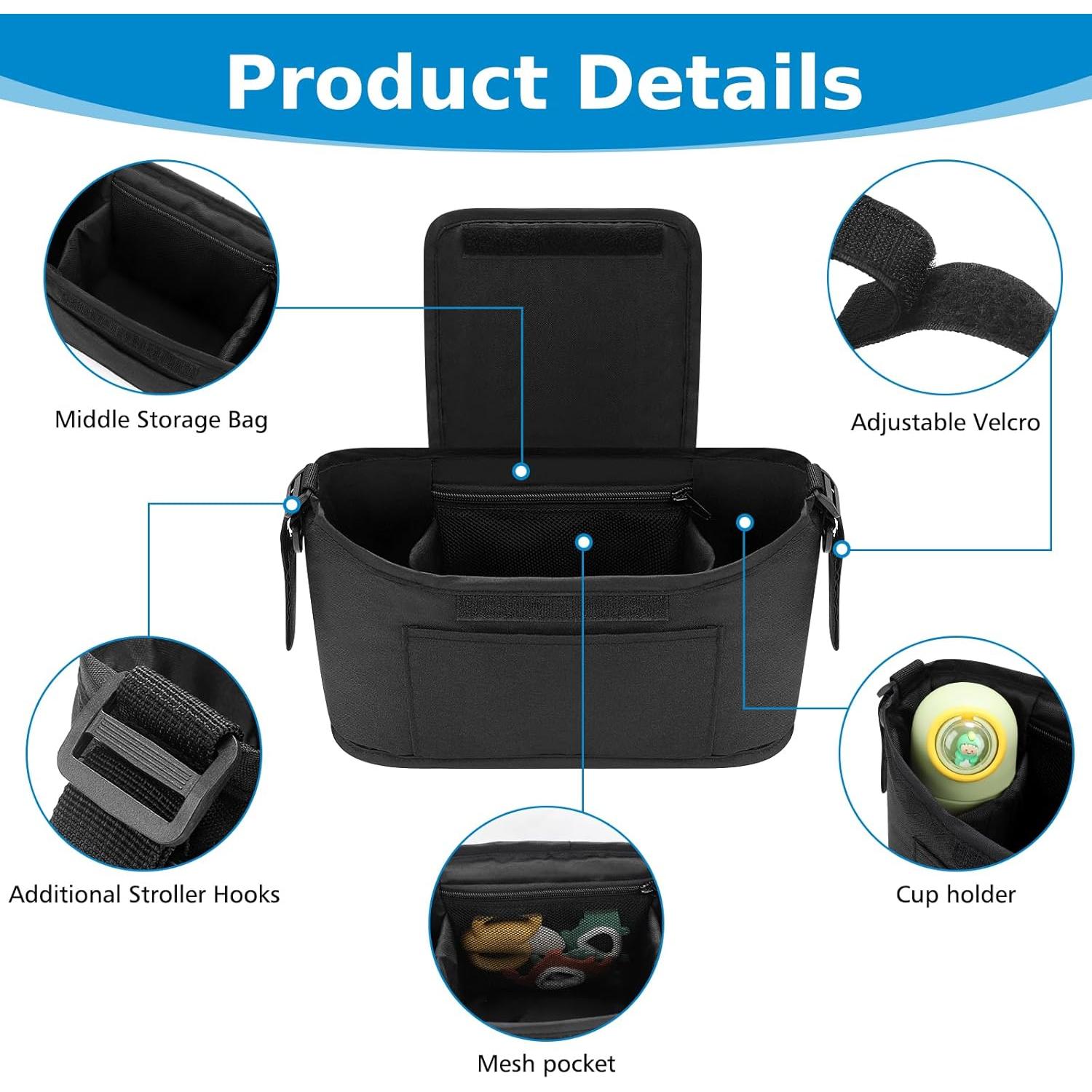 Organizador Universal para Carriola Accmor Negro - Caddy Multiusos