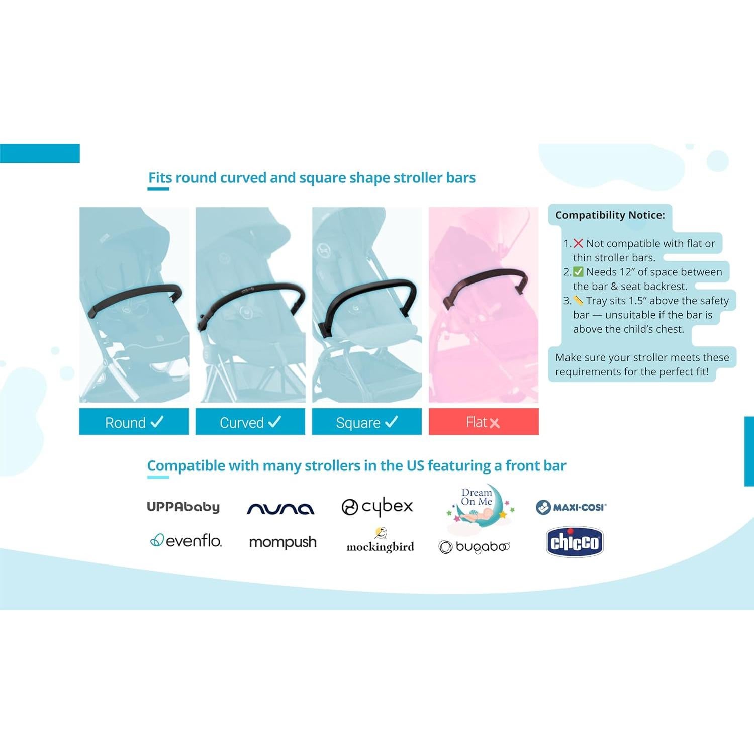 Bandeja de Snack Universal OYNA 5 en 1 para Cochecito