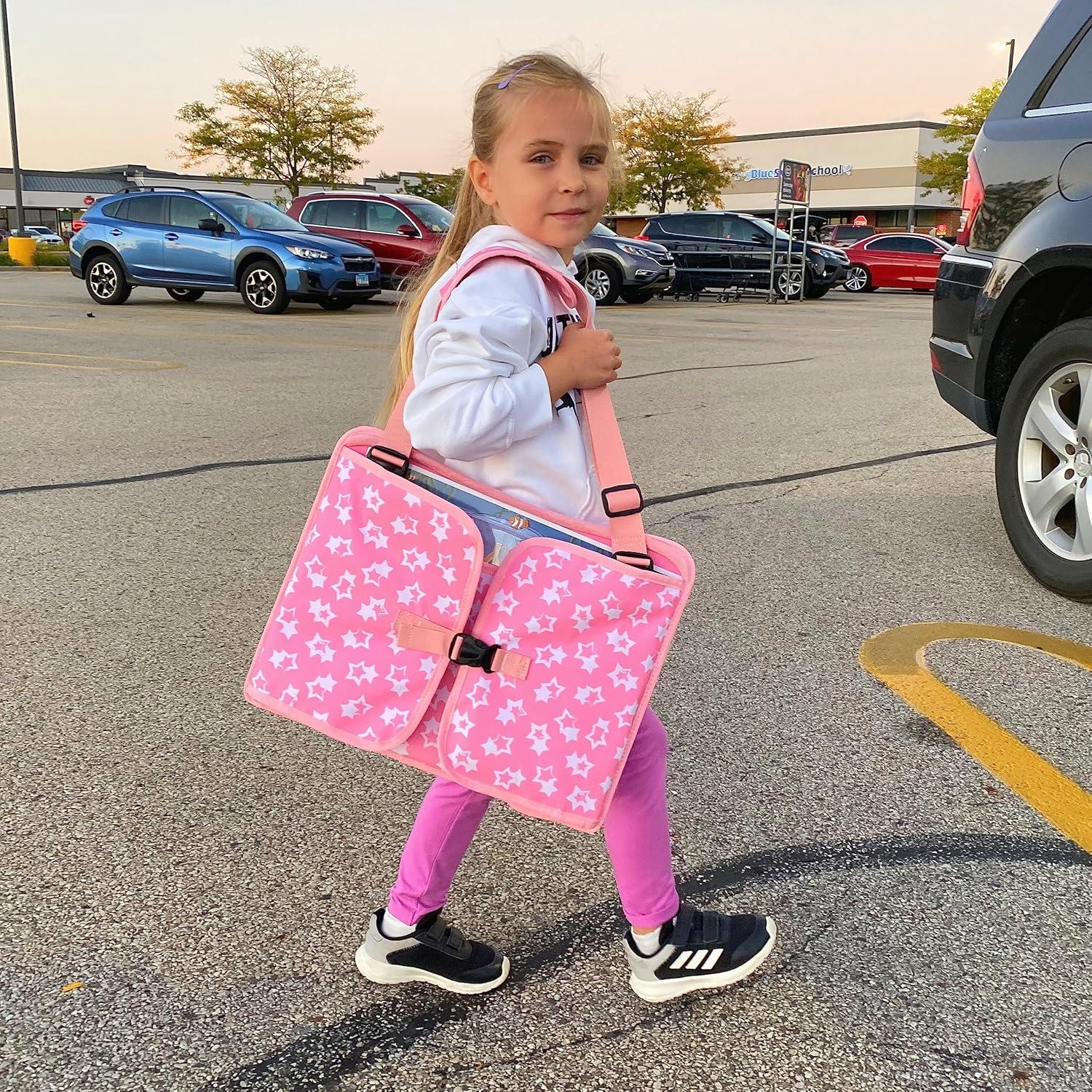 Bandeja de Viaje para Niños MENZOKE Rosa con Soporte para Tableta