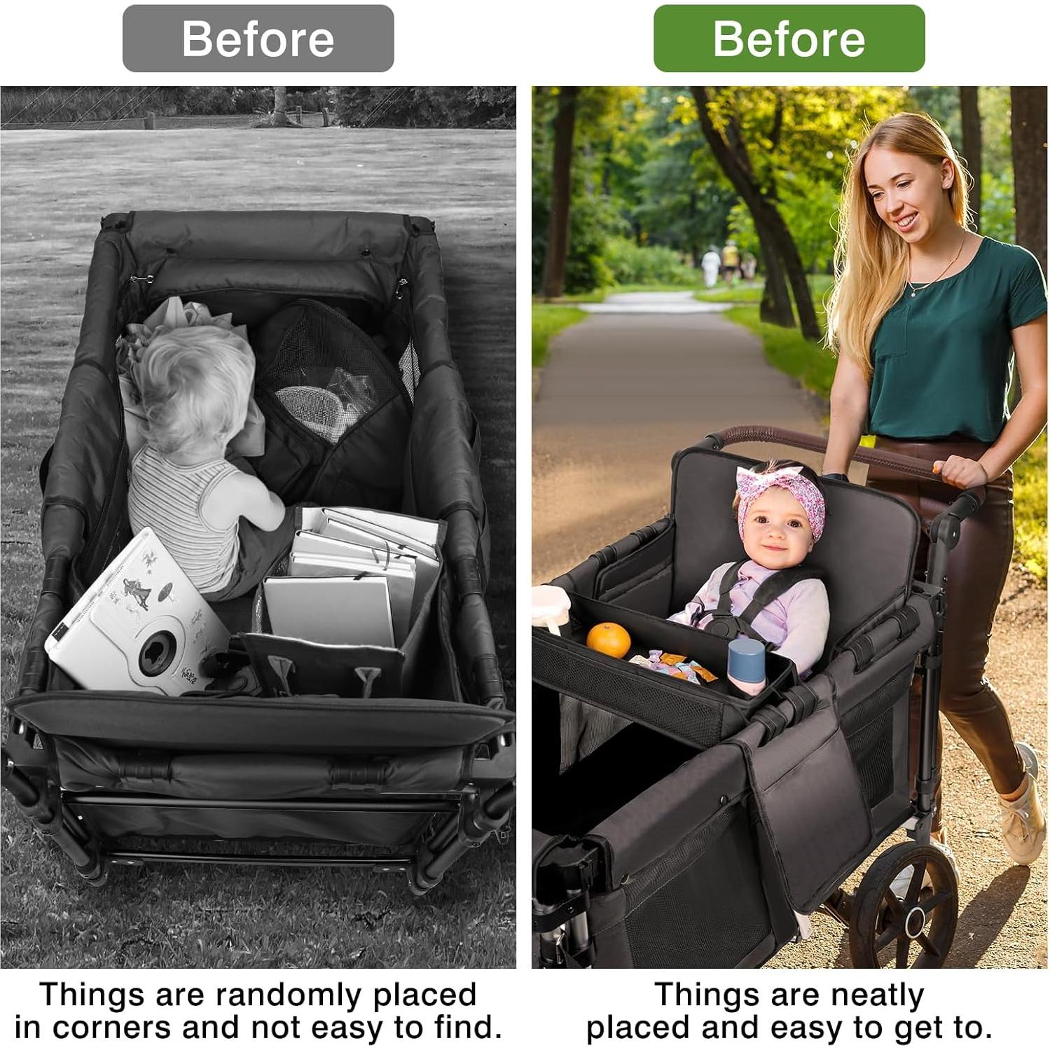 Bandeja para bocadillos AROUY W2 para carro de paseo