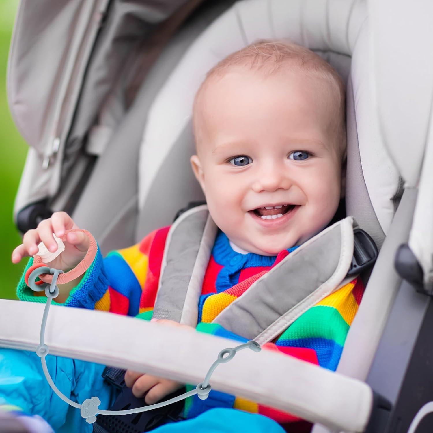 Paquete de 6 correas de silicona Slotic para juguetes de bebé