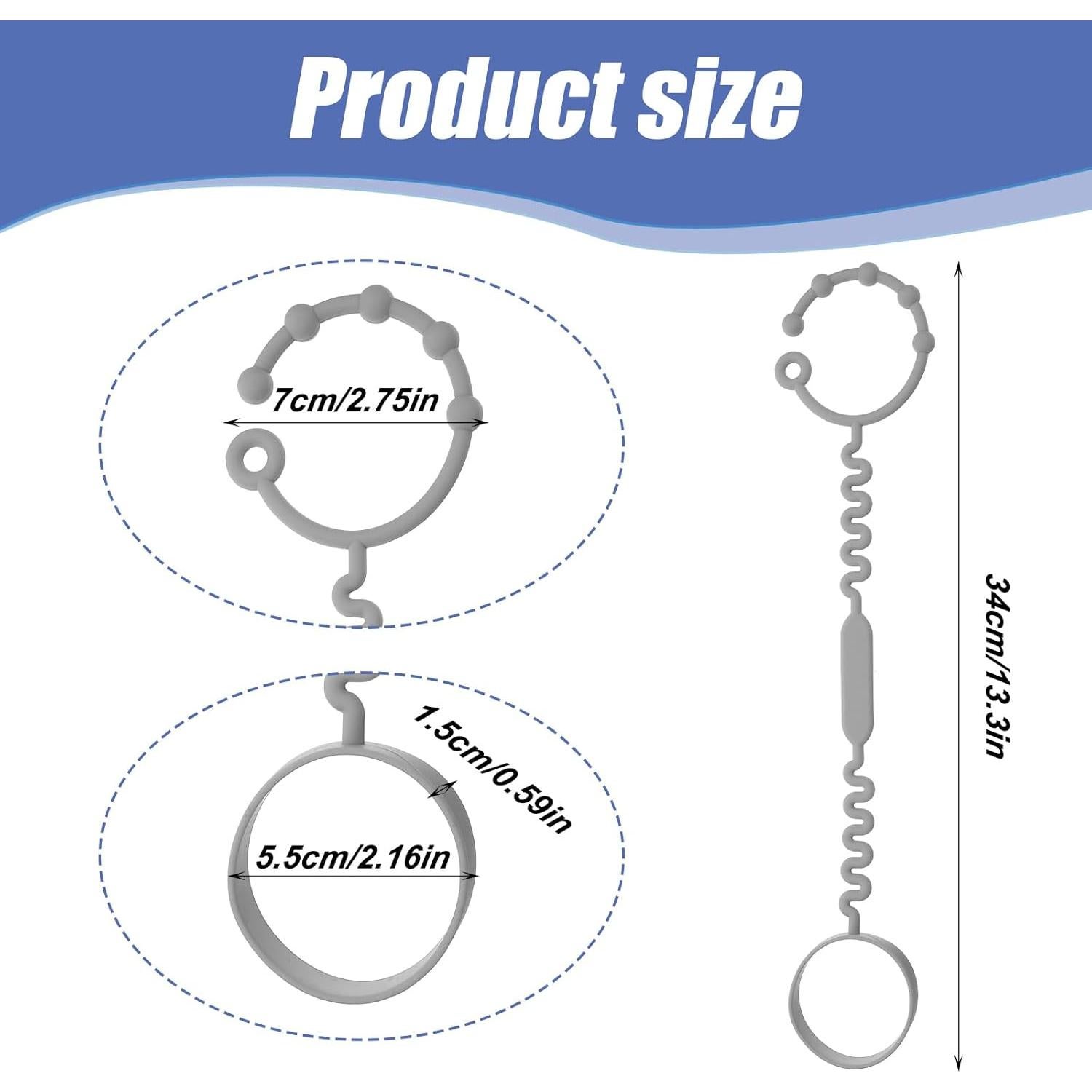 2 Correas Antivuelco para Vasos Piriuuo Silicona Ajustable