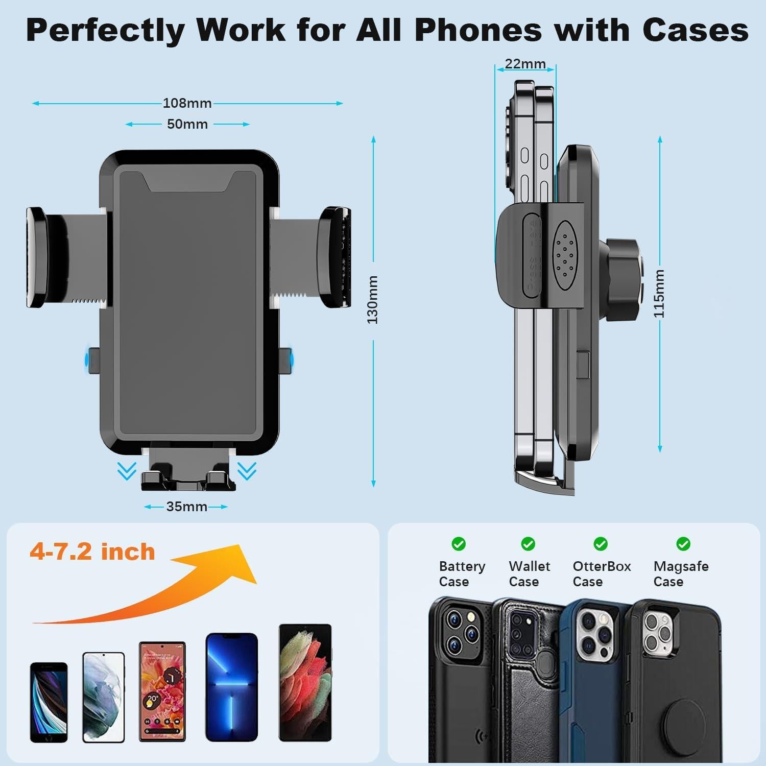 Soporte para Teléfono Uogw para Carrito y Silla de Ruedas 50.8 cm