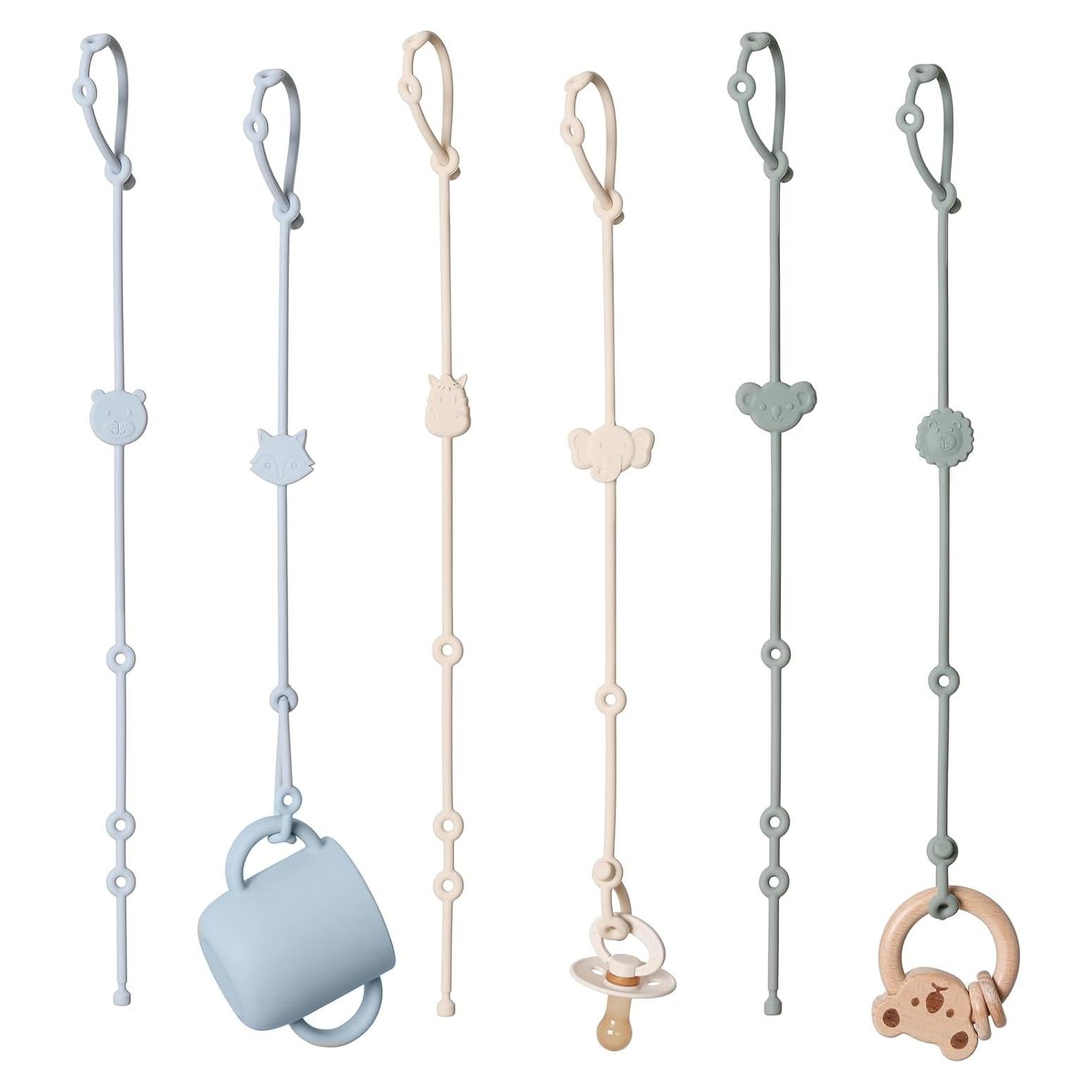 Correas de Silicona para Juguetes de Bebé ROCCED 6pcs