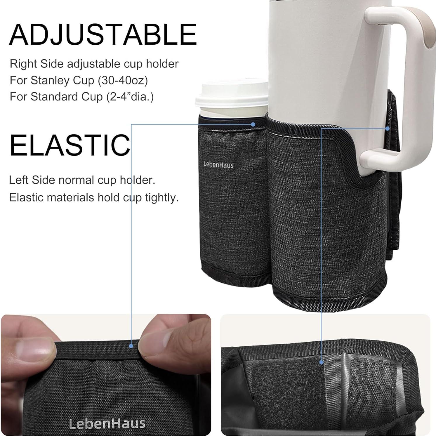 Soporte de Taza de Viaje para Equipaje LebenHaus Negro