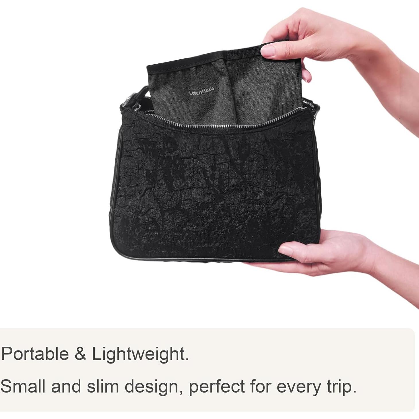 Soporte de Taza de Viaje para Equipaje LebenHaus Negro