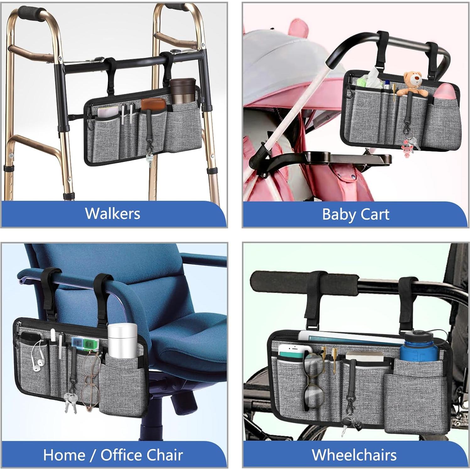 Bolsa de Almacenamiento para Silla de Ruedas FINPAC - Gris