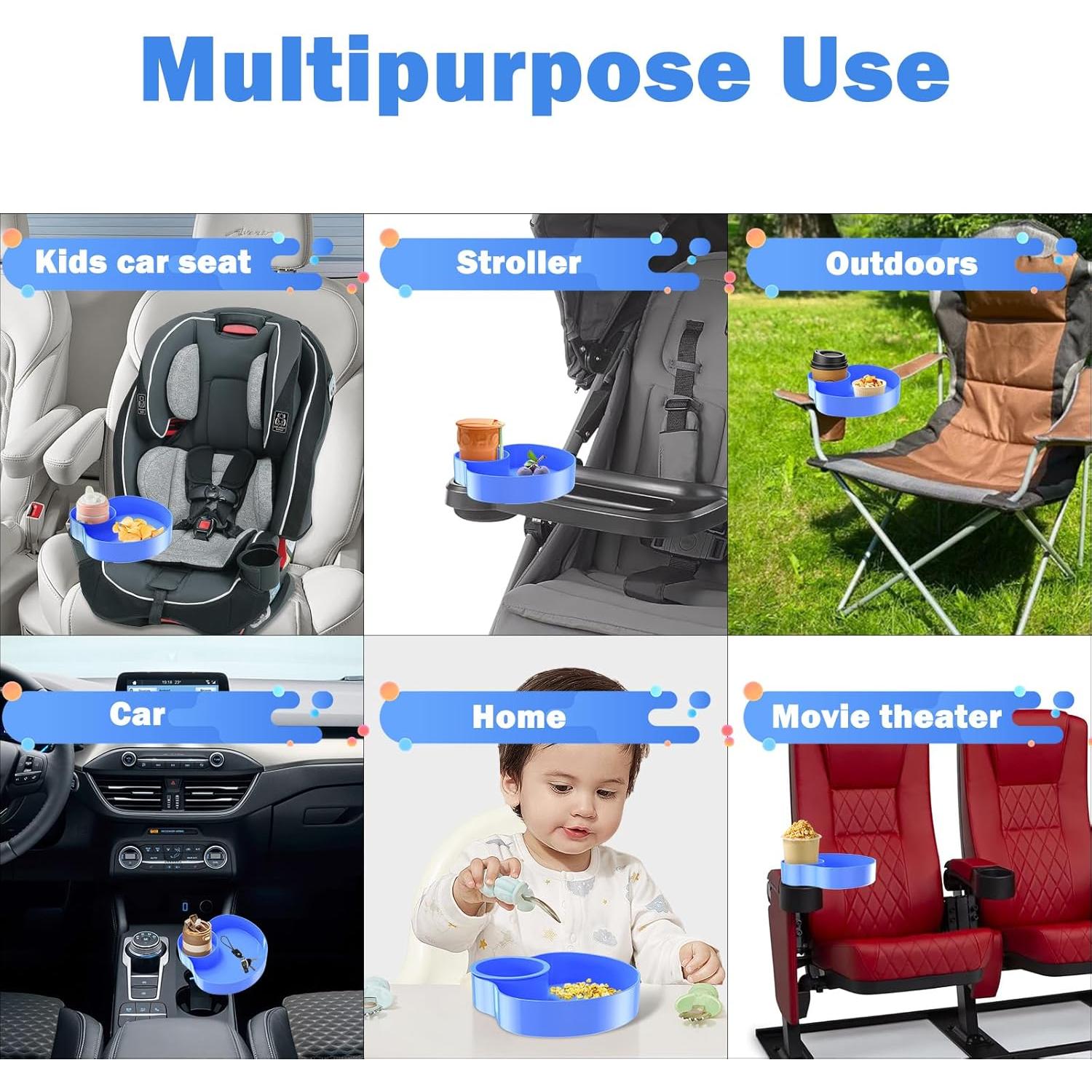 Bandeja para Asiento de Auto AISHAIDO 2 Paquetes Rosa y Azul