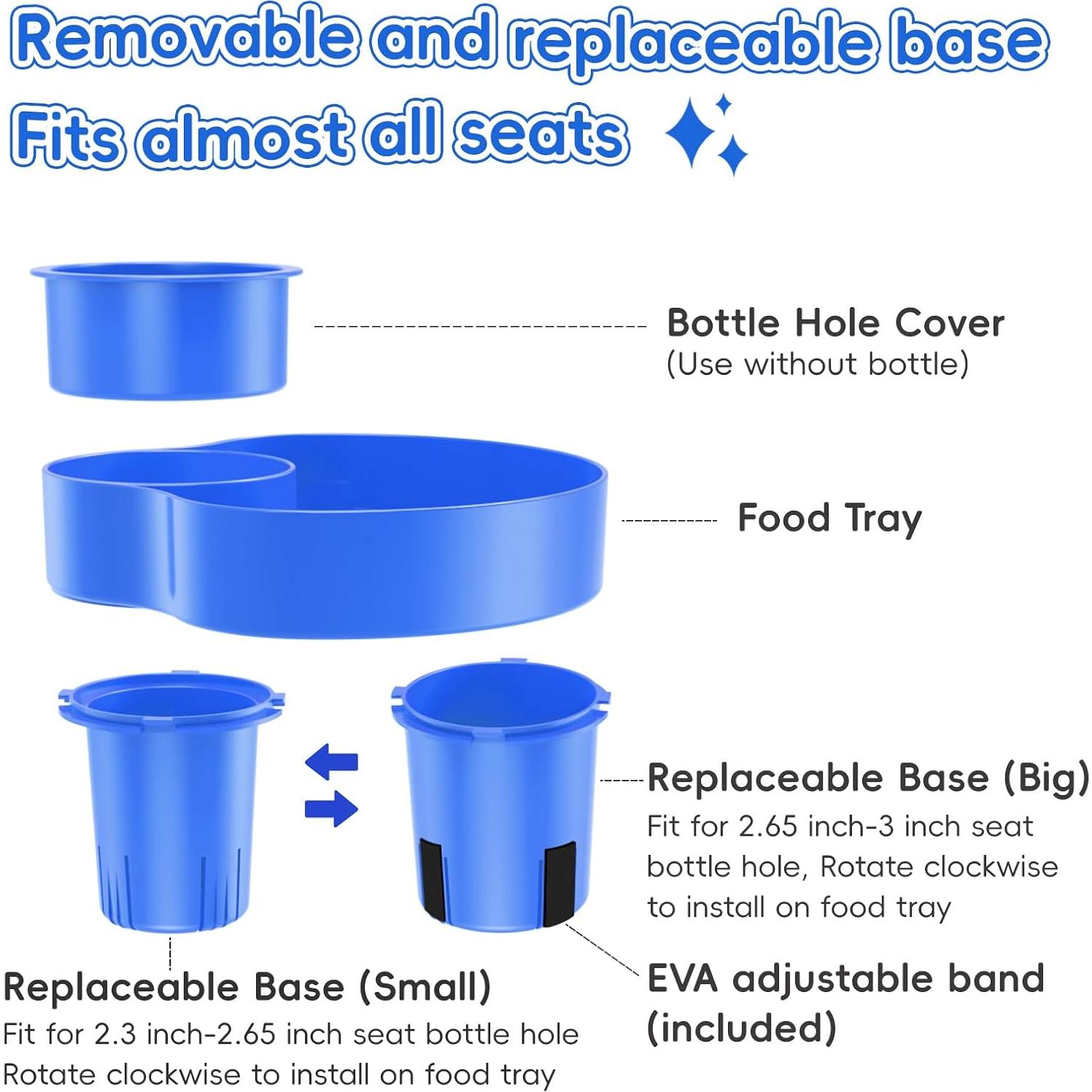 Bandeja para Asiento de Auto AISHAIDO 2 Paquetes Rosa y Azul