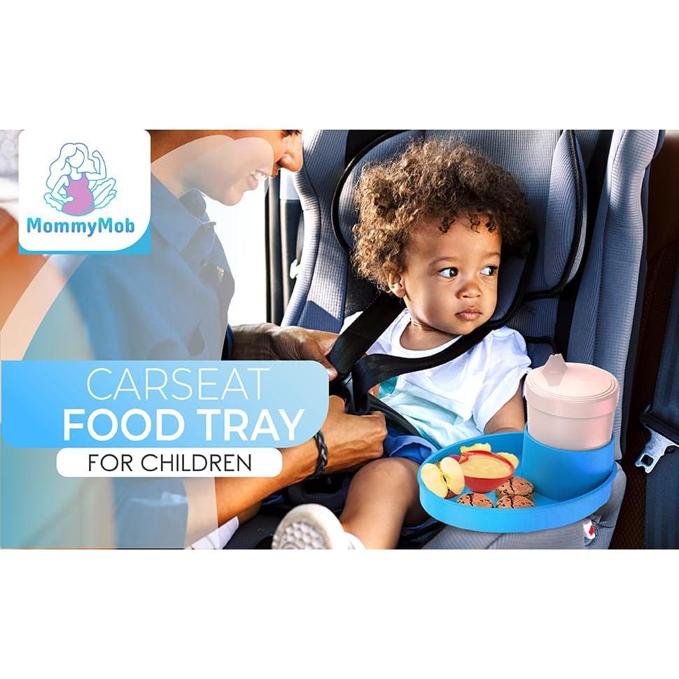 Bandeja de Viaje para Niños MommyMob Rosa - Portavasos Universal