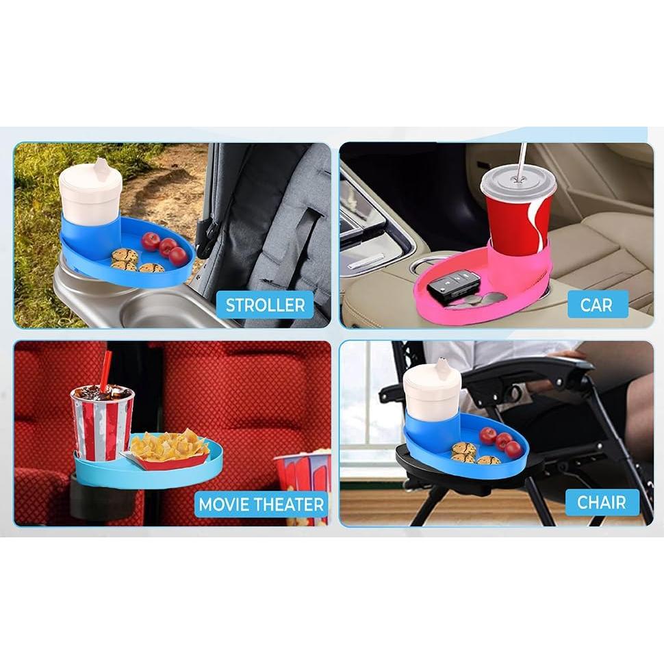 Bandeja de Viaje para Niños MommyMob Rosa - Portavasos Universal