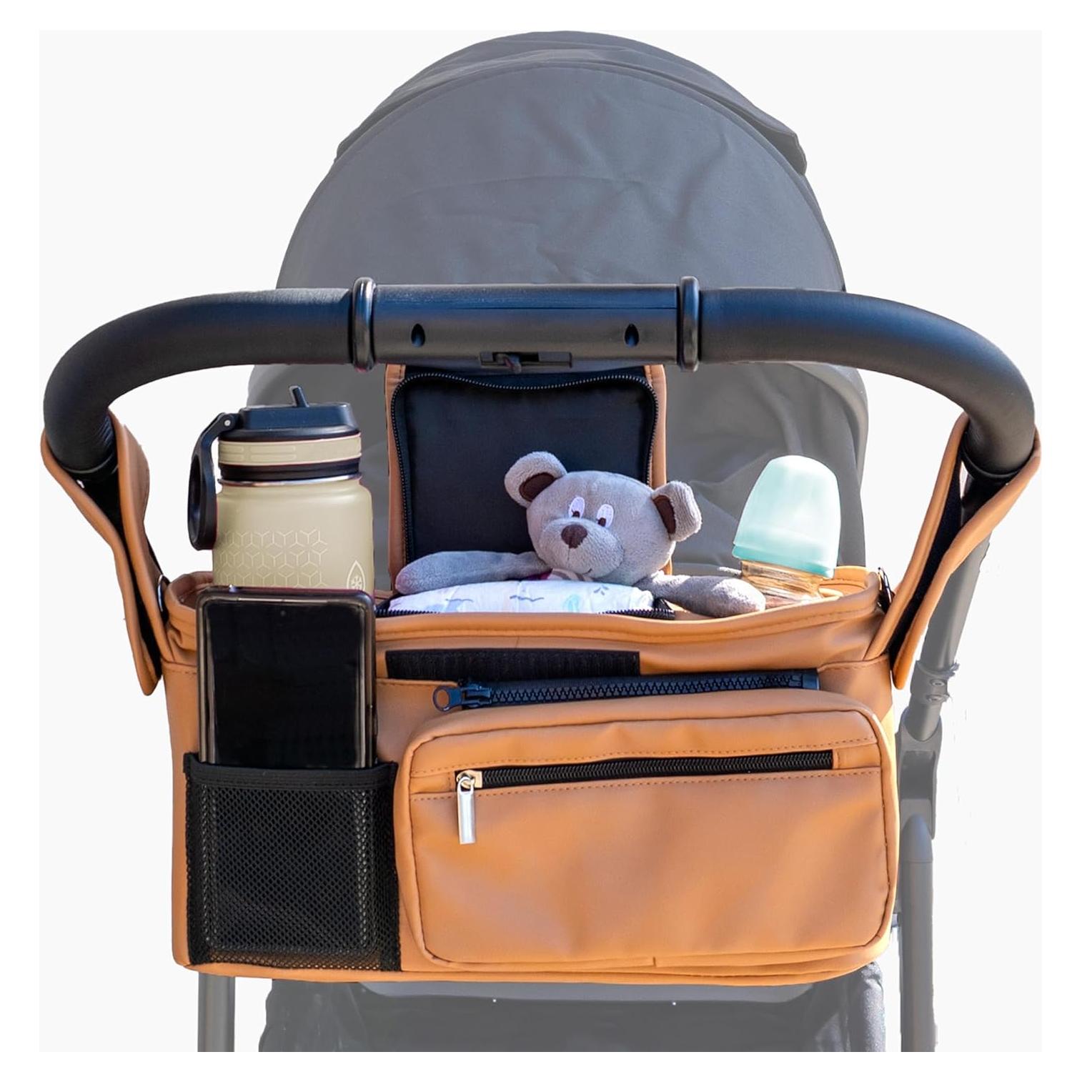 Caddy para Cochecito Mama Lubu de Cuero Vegano Impermeable