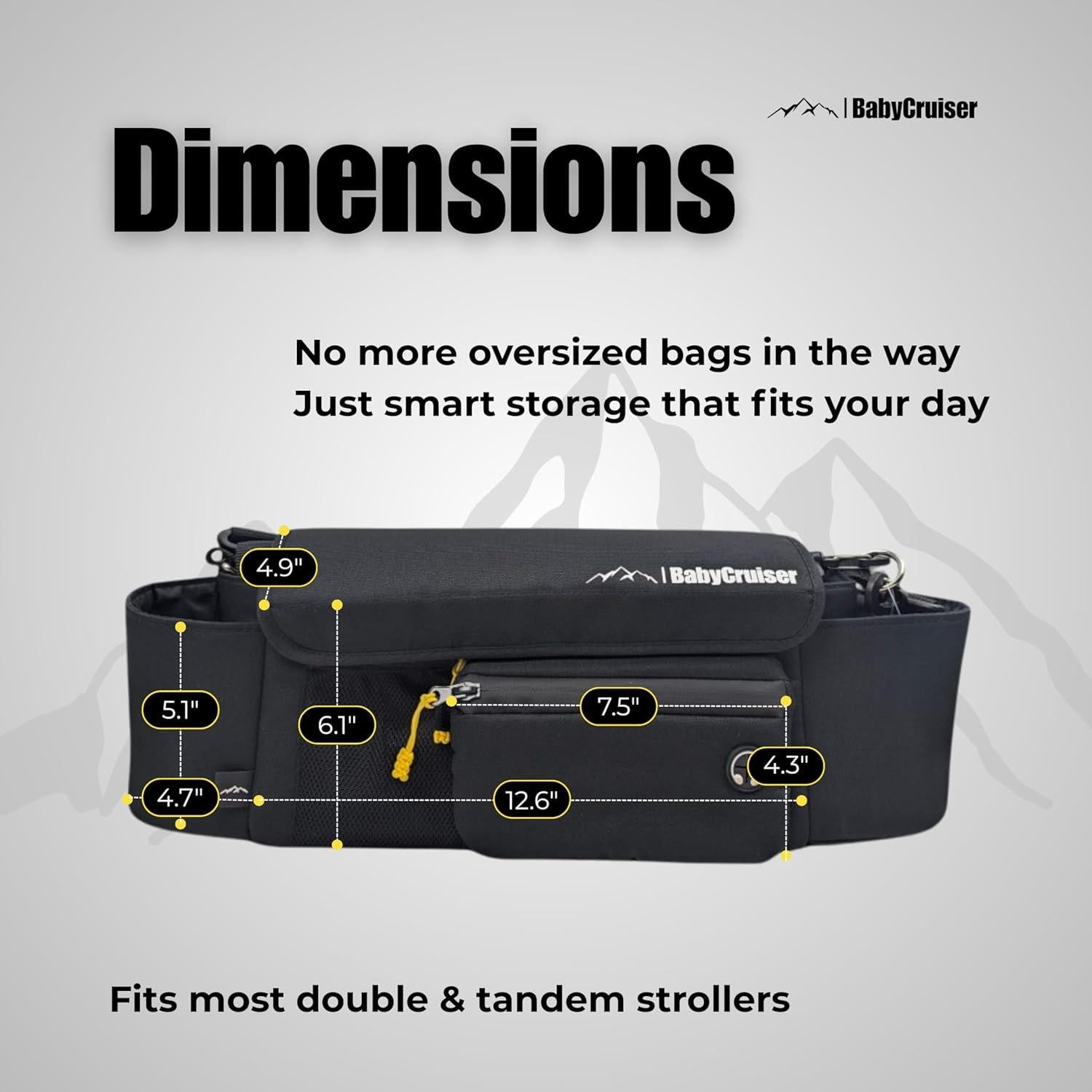 Organizador de Cochecito BabyCruiser con Cambiador y Soporte para Vaso