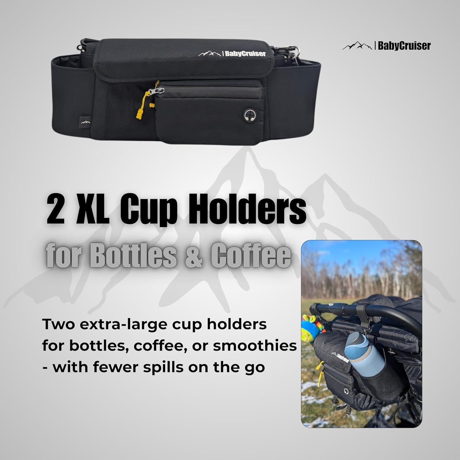 Organizador de Cochecito BabyCruiser con Cambiador y Soporte para Vaso