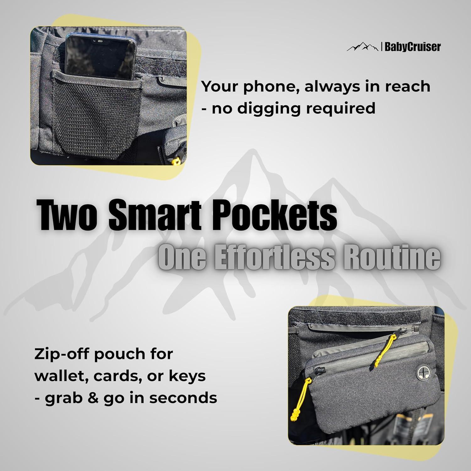 Organizador de Cochecito BabyCruiser con Cambiador y Soporte para Vaso