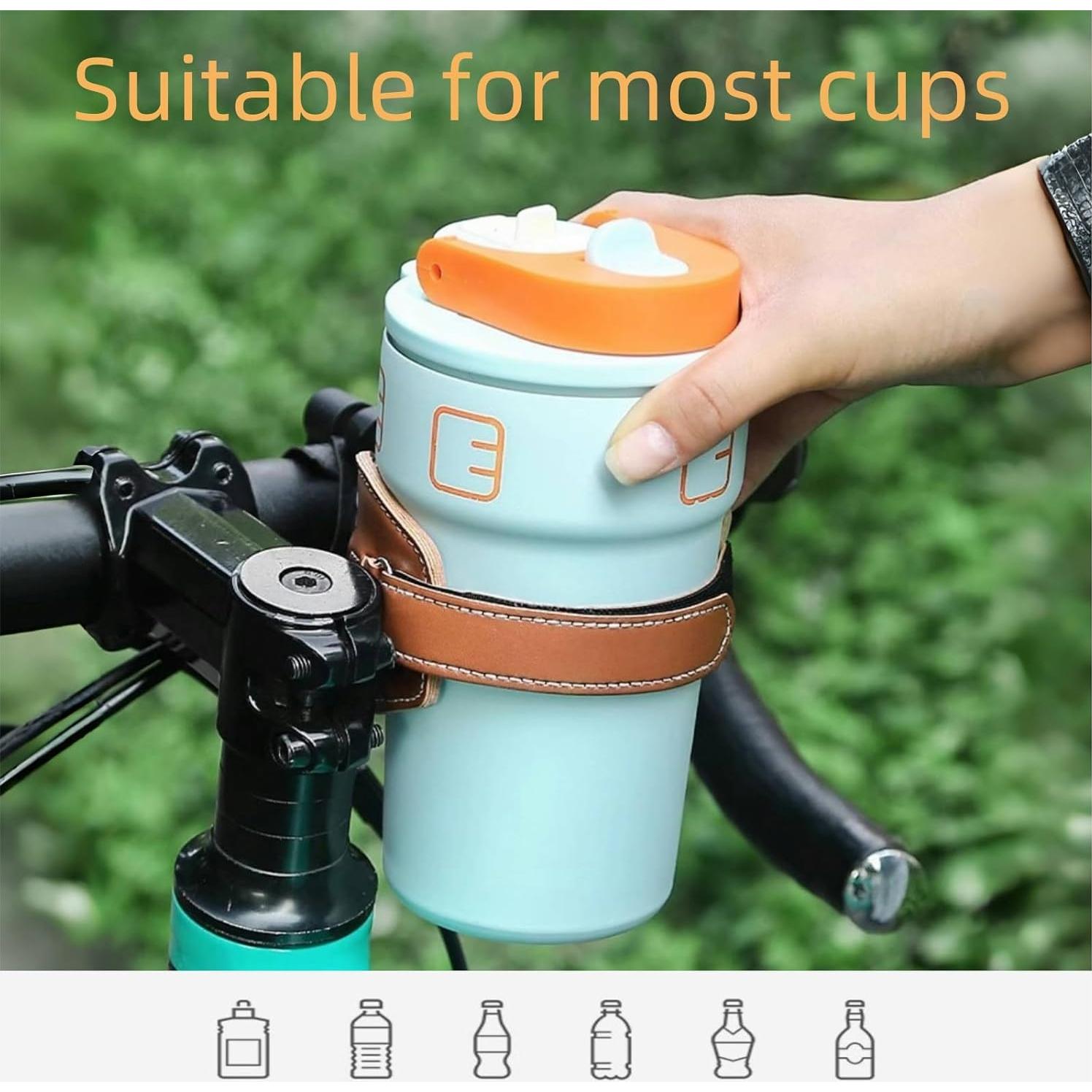 Soporte para Taza PoverDonunt Ajustable Negro para Bicicleta