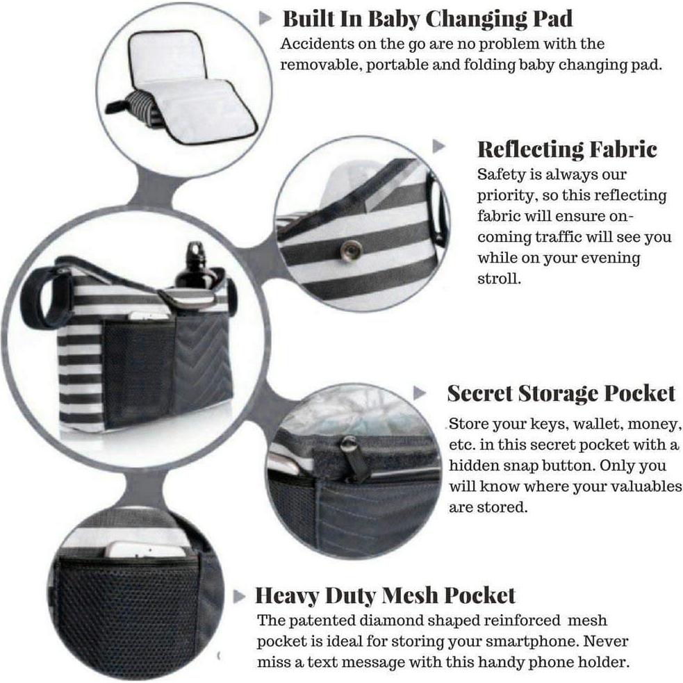 Organizador de Carrito de Bebé WHYSgiving con Bolso de Hombro