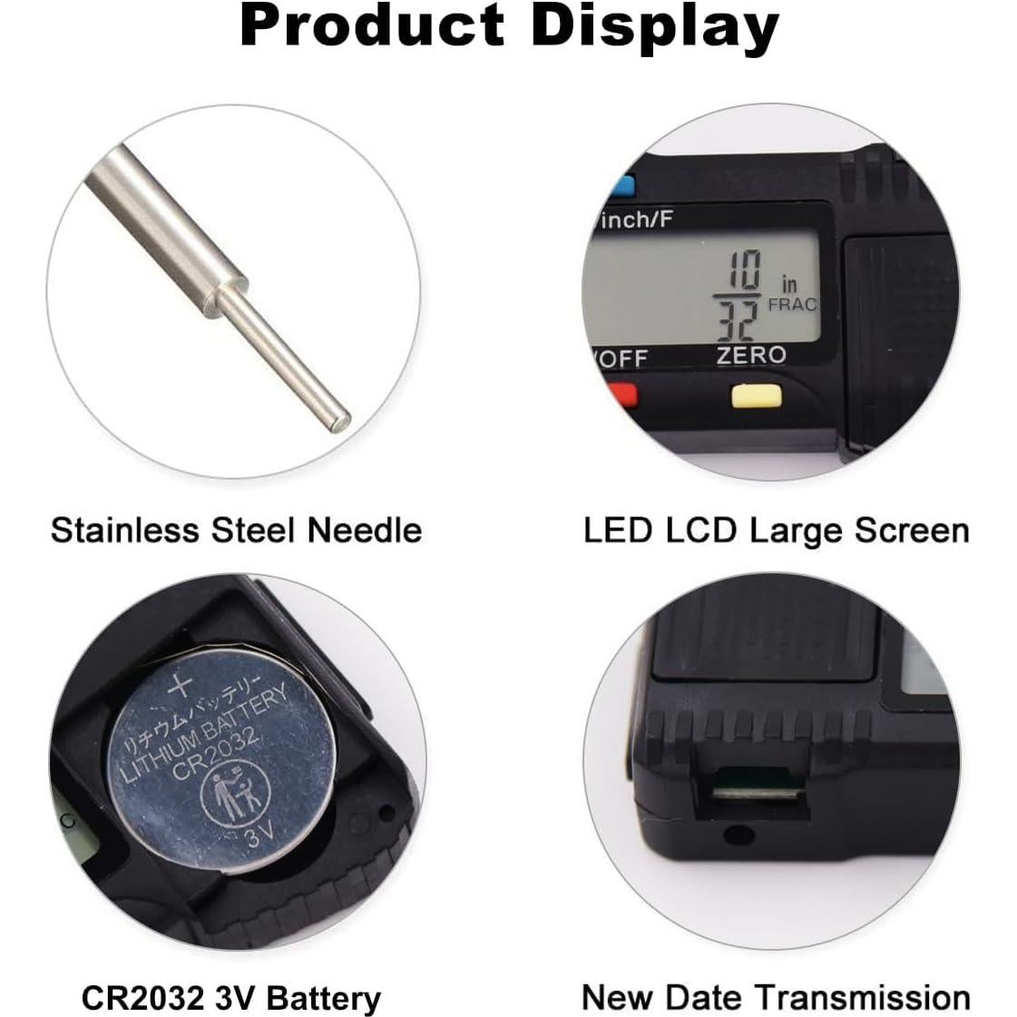 Medidor Digital de Profundidad de Banda de Rodadura SAFELIFE - Negro