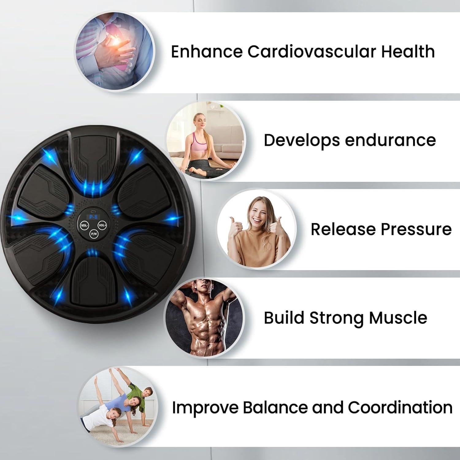 Máquina de Boxeo Musical JUFIT Inteligente con Guantes