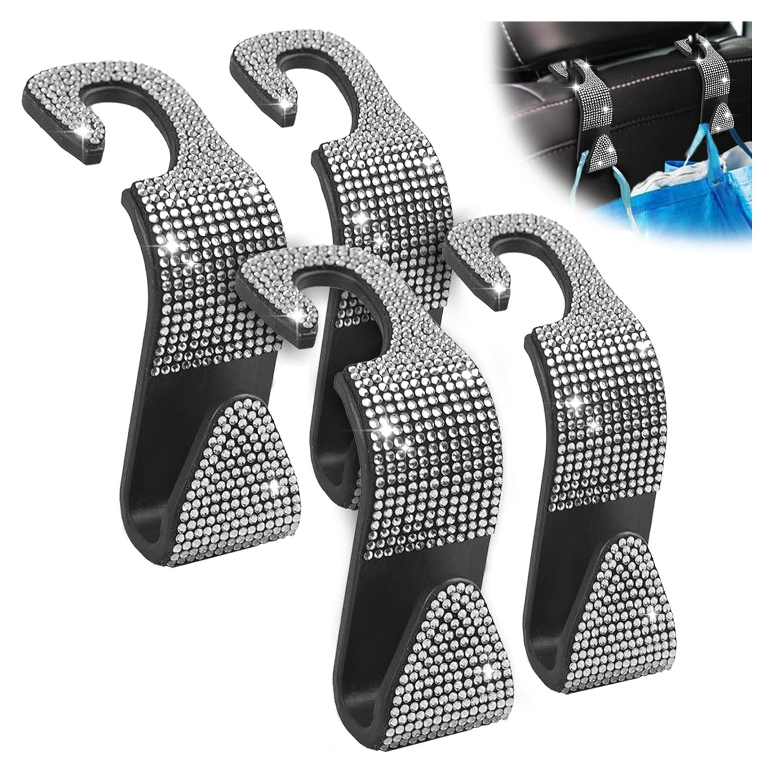 Ganchos para reposacabezas de coche MUPEAK, 4 unidades, blanco